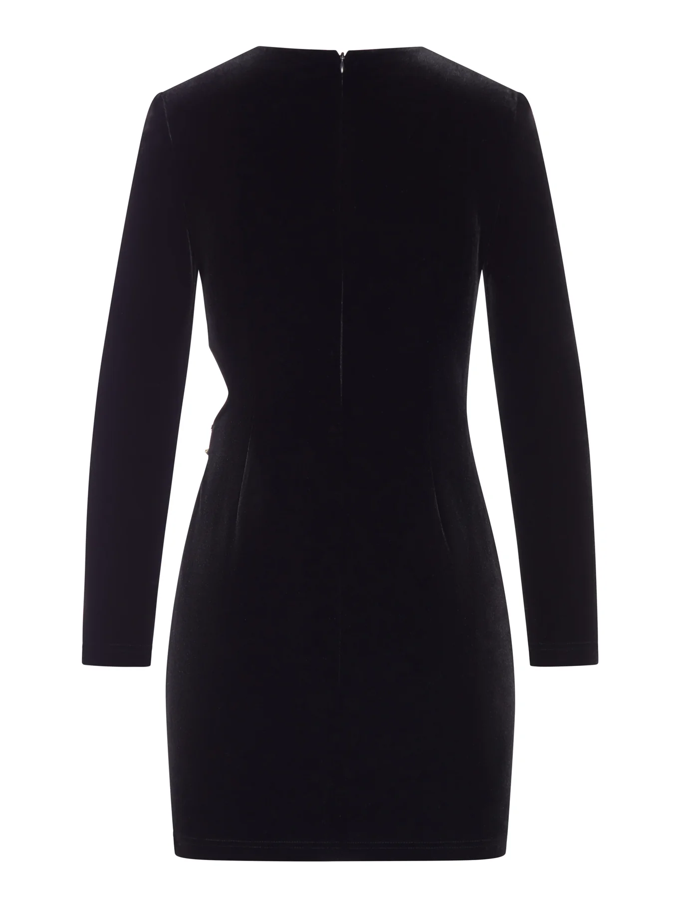 BLACK VELVET EMBELLISHED MINI DRESS - Image 2