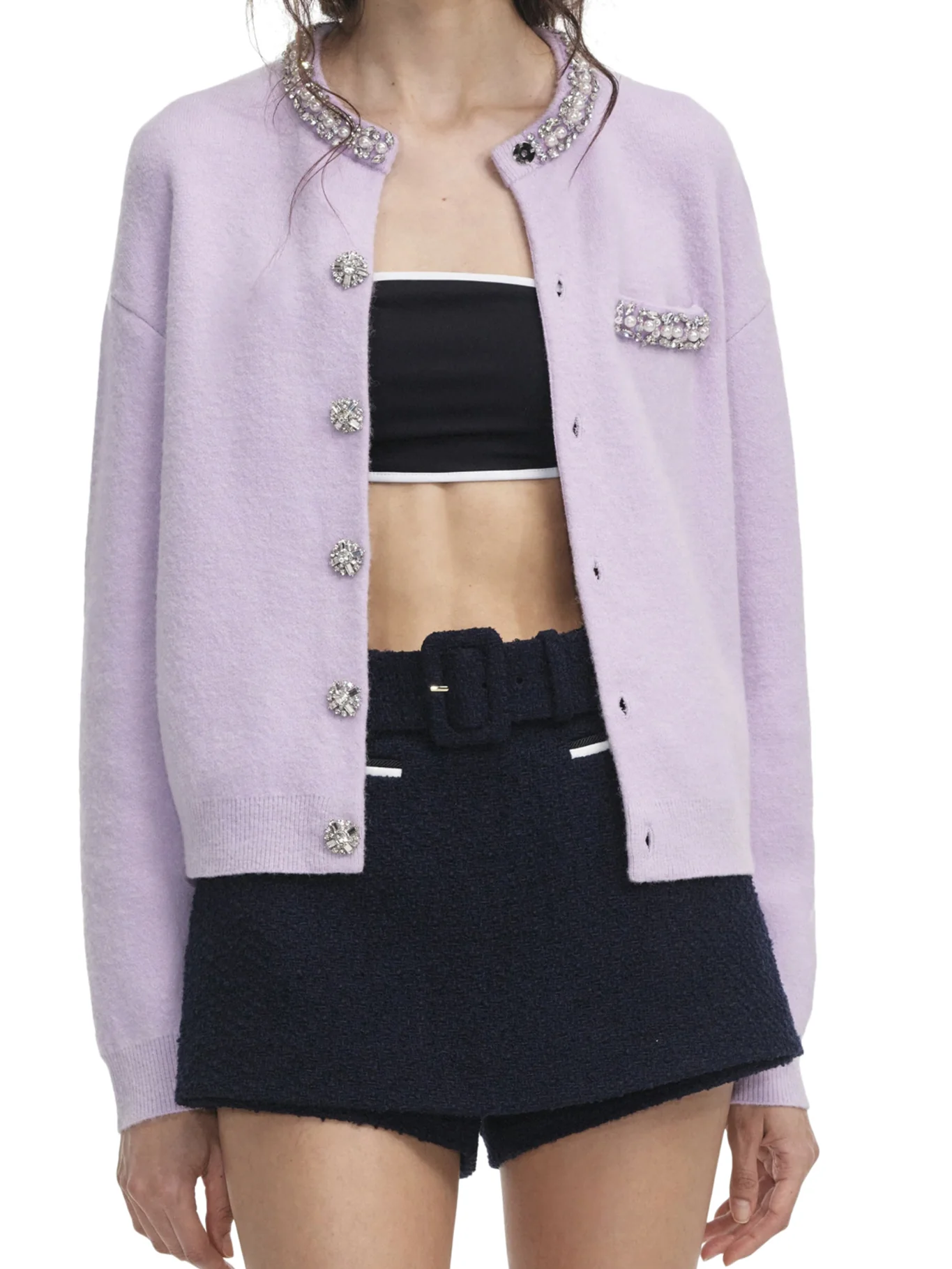 CARDIGAN WITH CRYSTAL FINISHES - Image 3