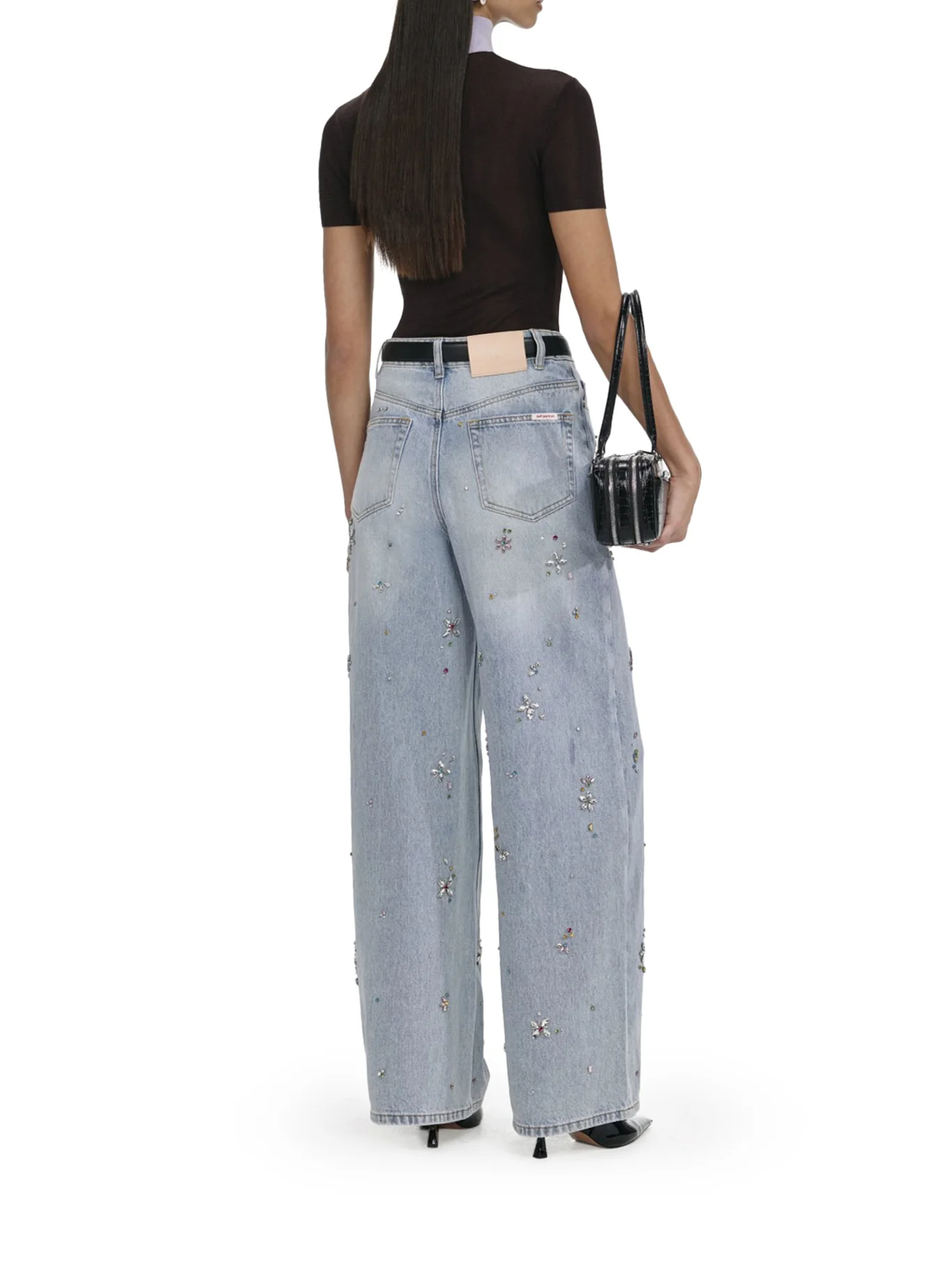 EMBELLISHED WIDE LEG JEANS - Image 3