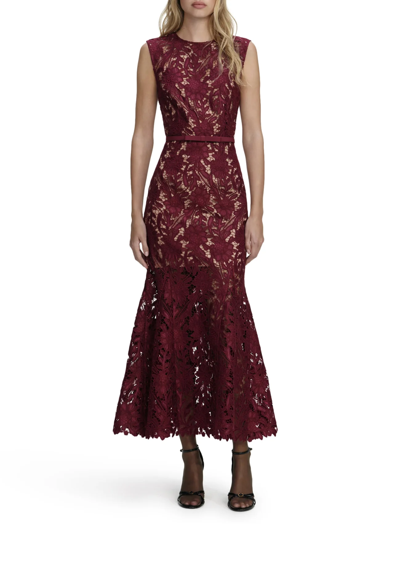 GUIPURE LACE MIDI DRESS - Image 2