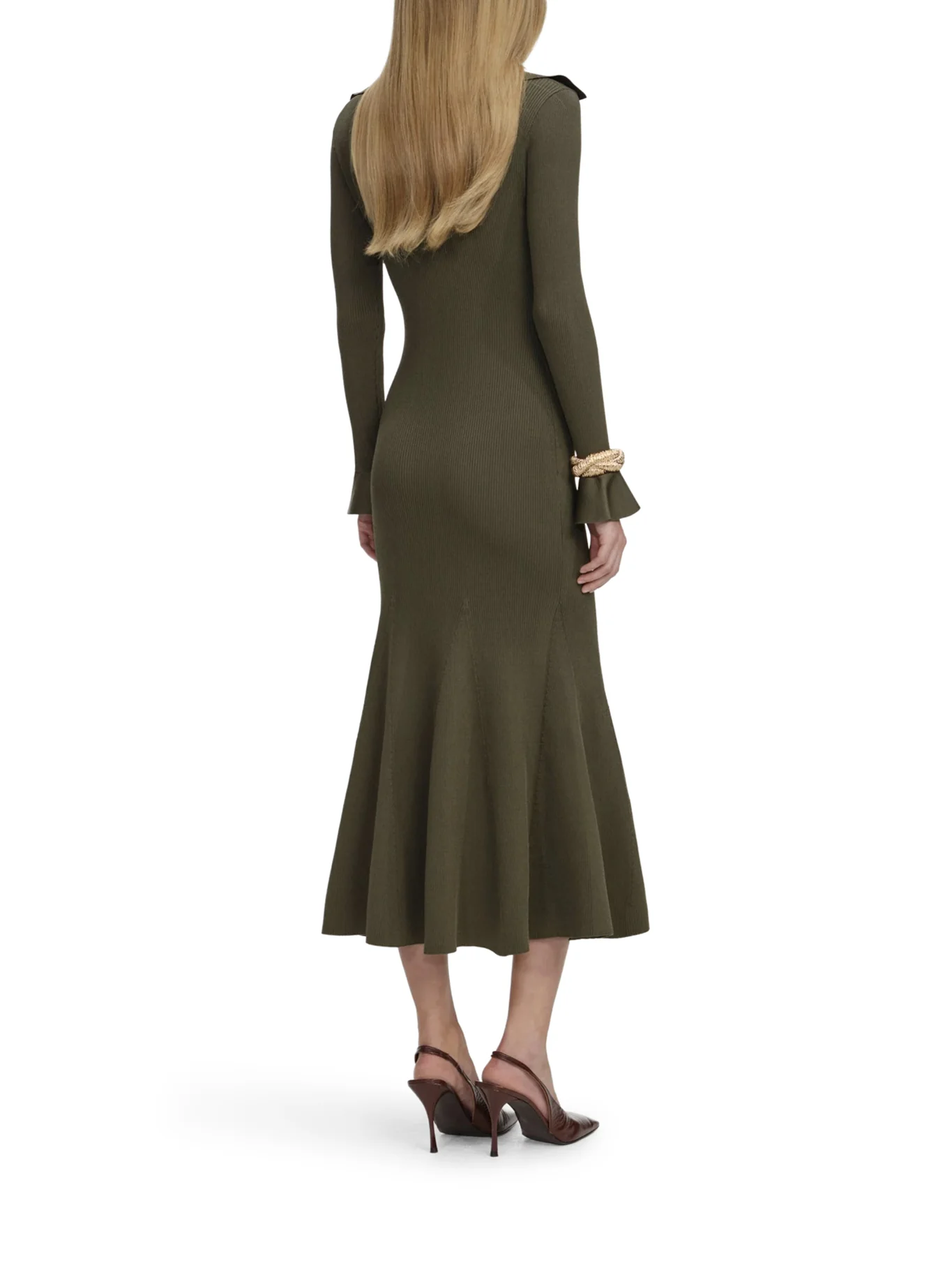 MIDI DRESS IN OPENWORK KNIT - Image 3