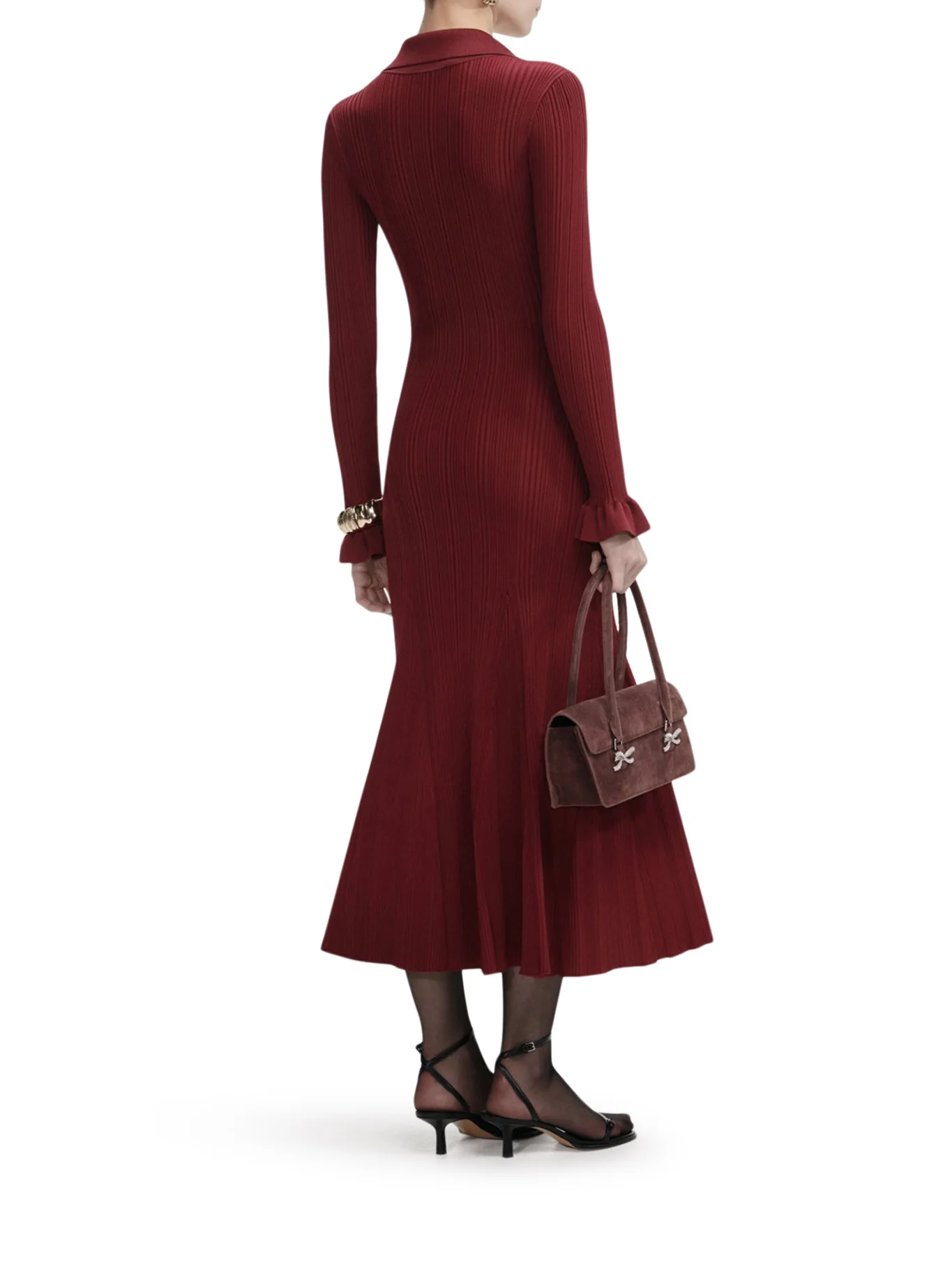 RIBBED KNIT MIDI DRESS - Image 3