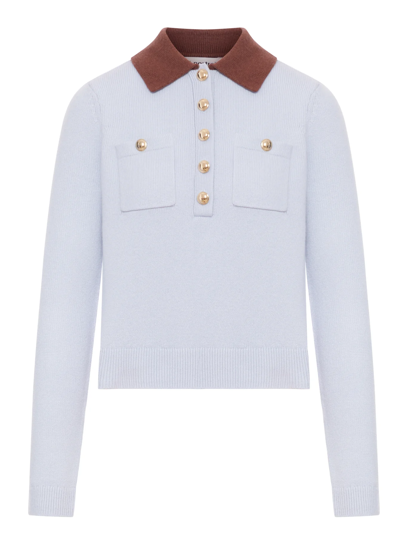 SWEATER WITH CLASSIC CONTRAST COLLAR