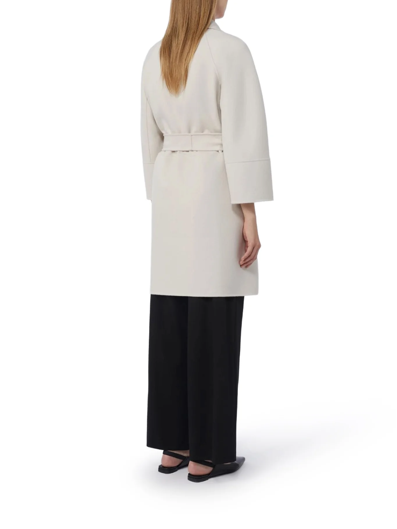 ARONA SHORT COAT IN IVORY WOOL - Image 3