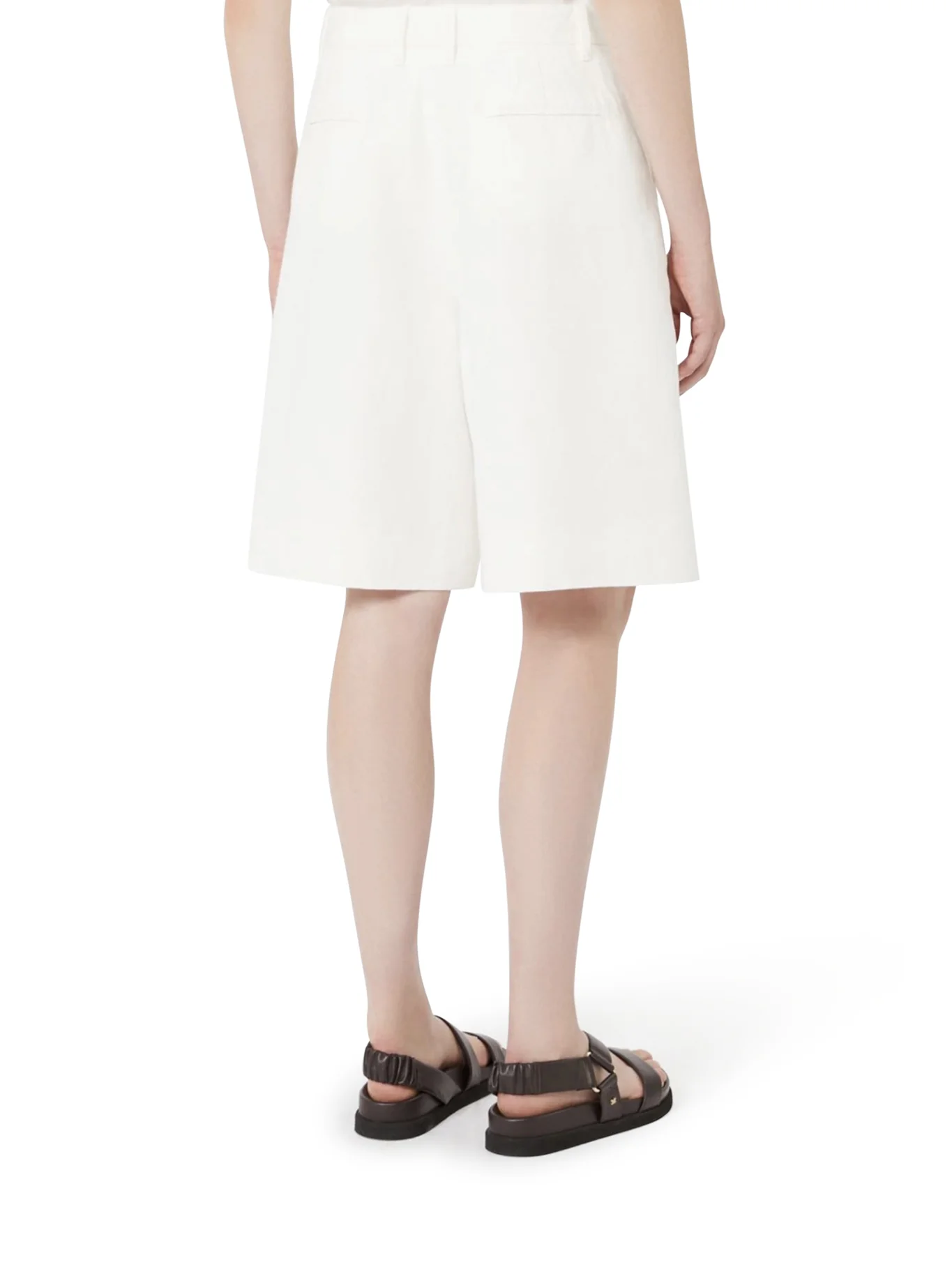 COTTON AND LINEN DRILL BERMUDA SHORTS - Image 4