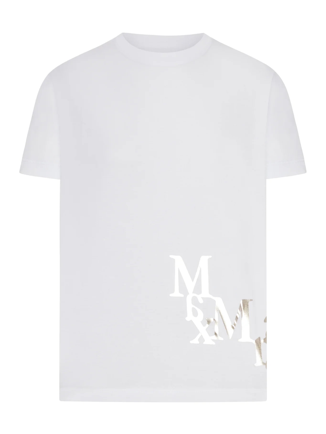 COTTON T-SHIRT WITH CONTRASTING SIDE LOGO