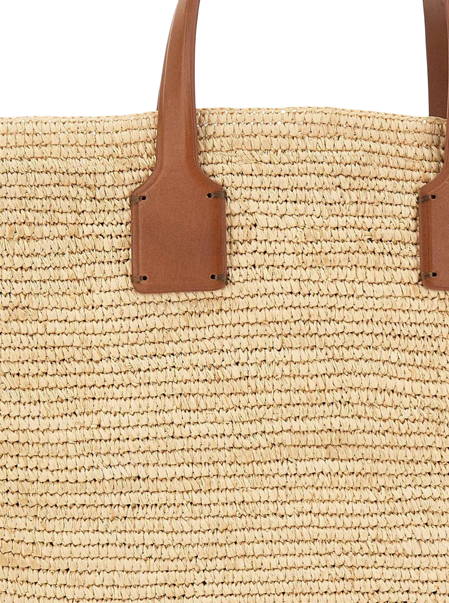 SACHA RAFFIA HANDBAG WITH LEATHER INSERTS - Image 5
