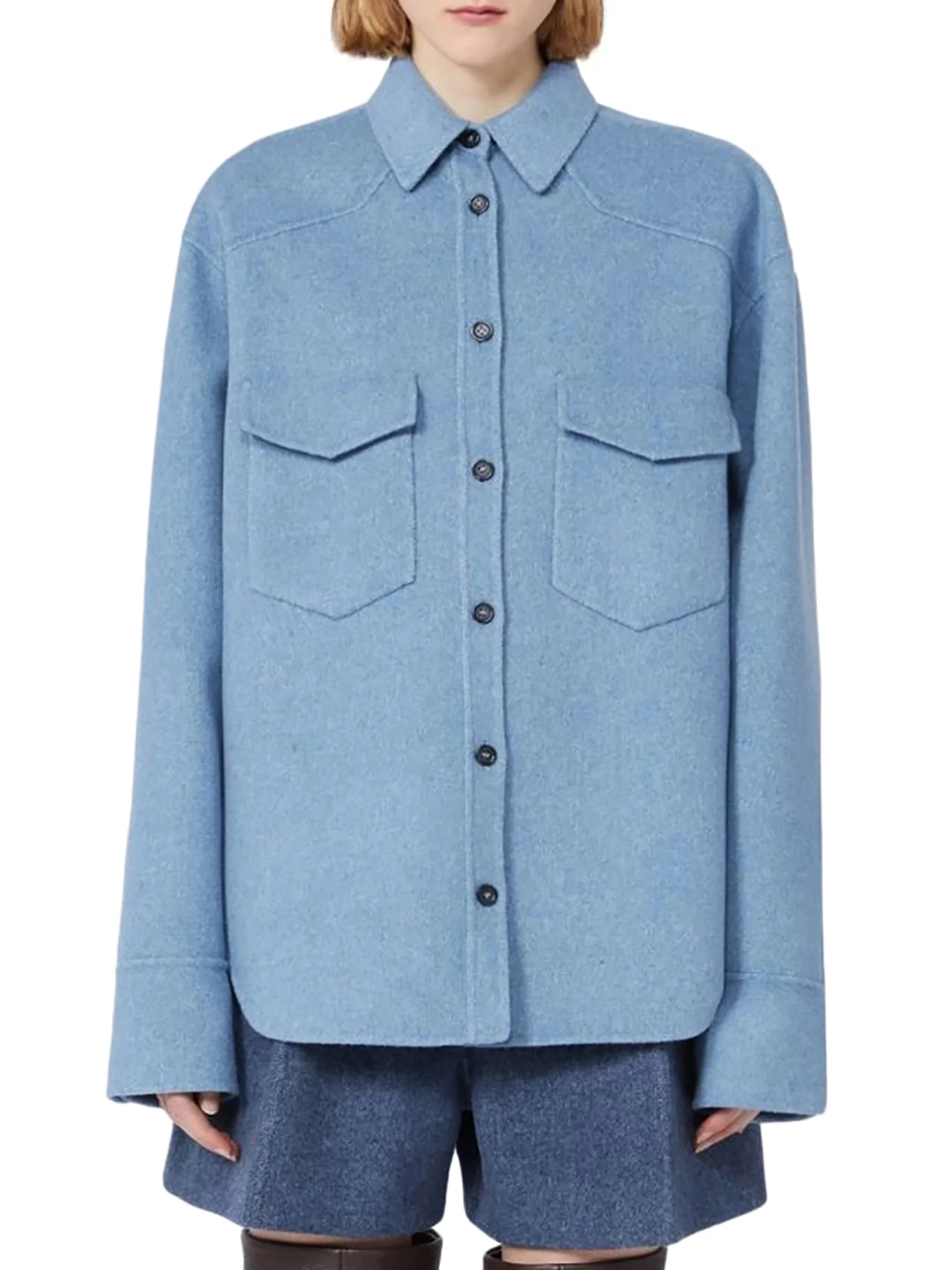 OVERSIZED PALPITI SHIRT IN PURE WOOL - Image 3