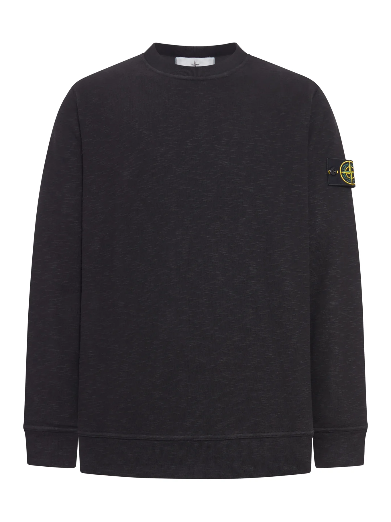 CREW NECK COTTON SWEATSHIRT WITH SIDE INLAYS