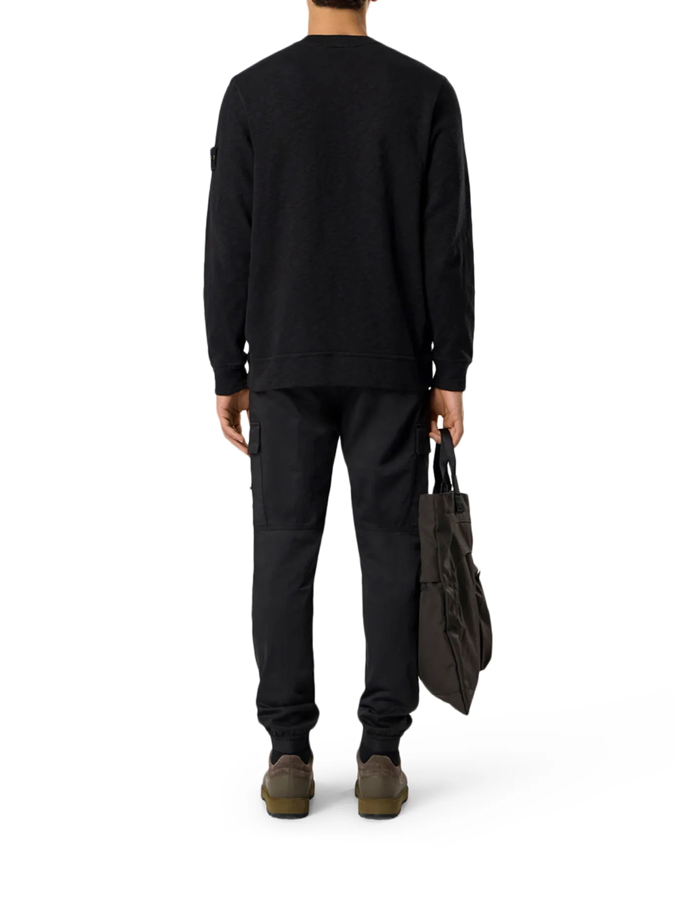 CREW NECK COTTON SWEATSHIRT WITH SIDE INLAYS - Image 3