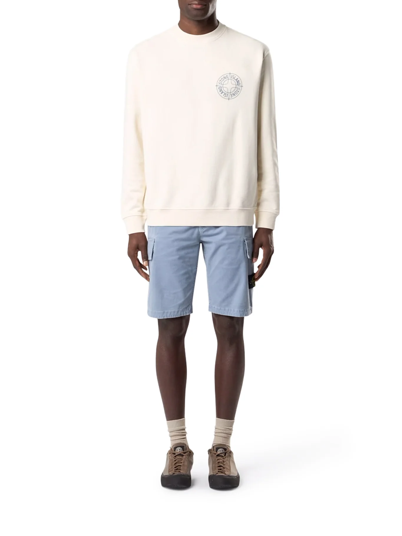 CREW NECK SWEATSHIRT WITH "OUTLINE COMPASS" PRINT - Image 2