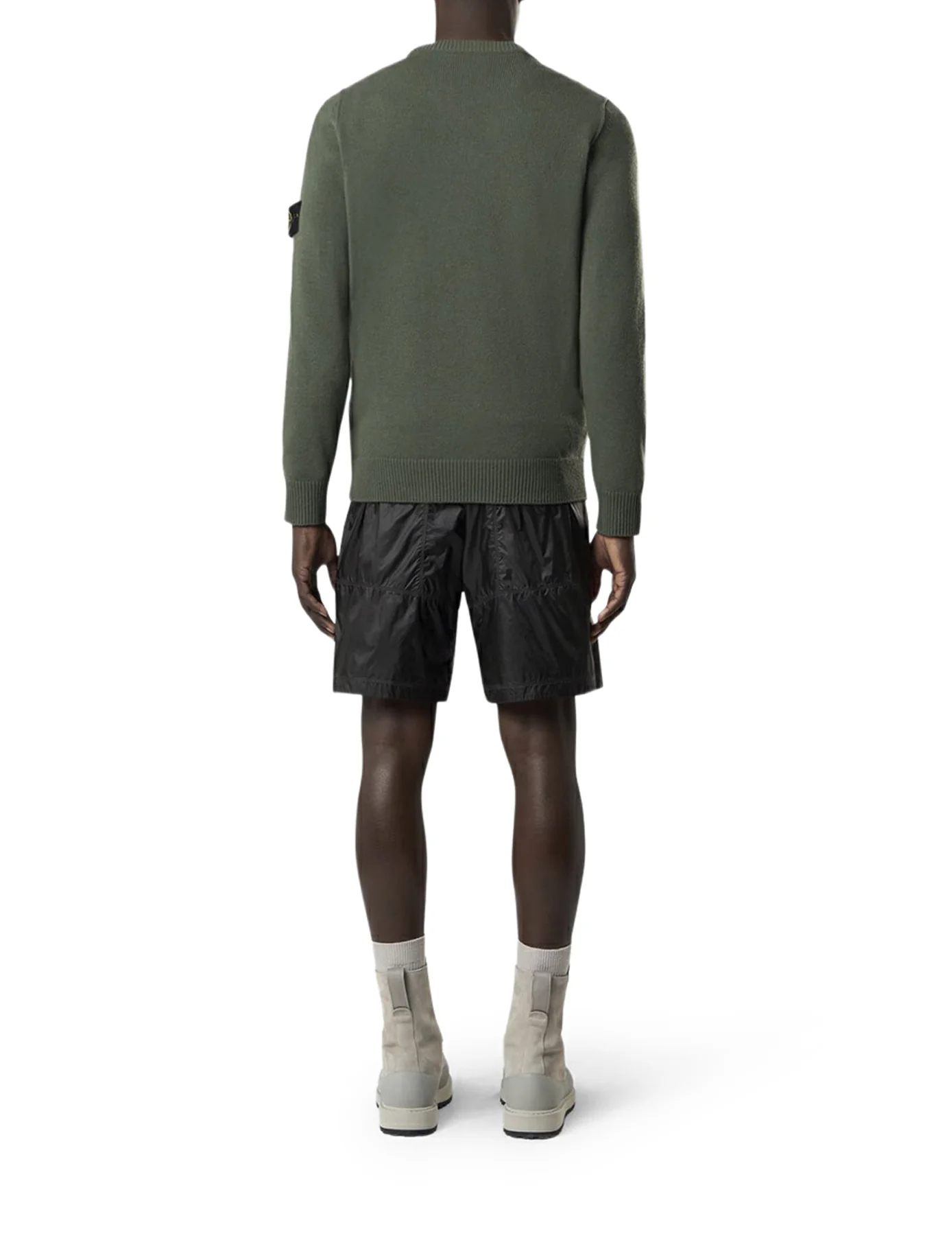 MELANGE EFFECT SWEATER WITH COMPASS LOGO - Image 3