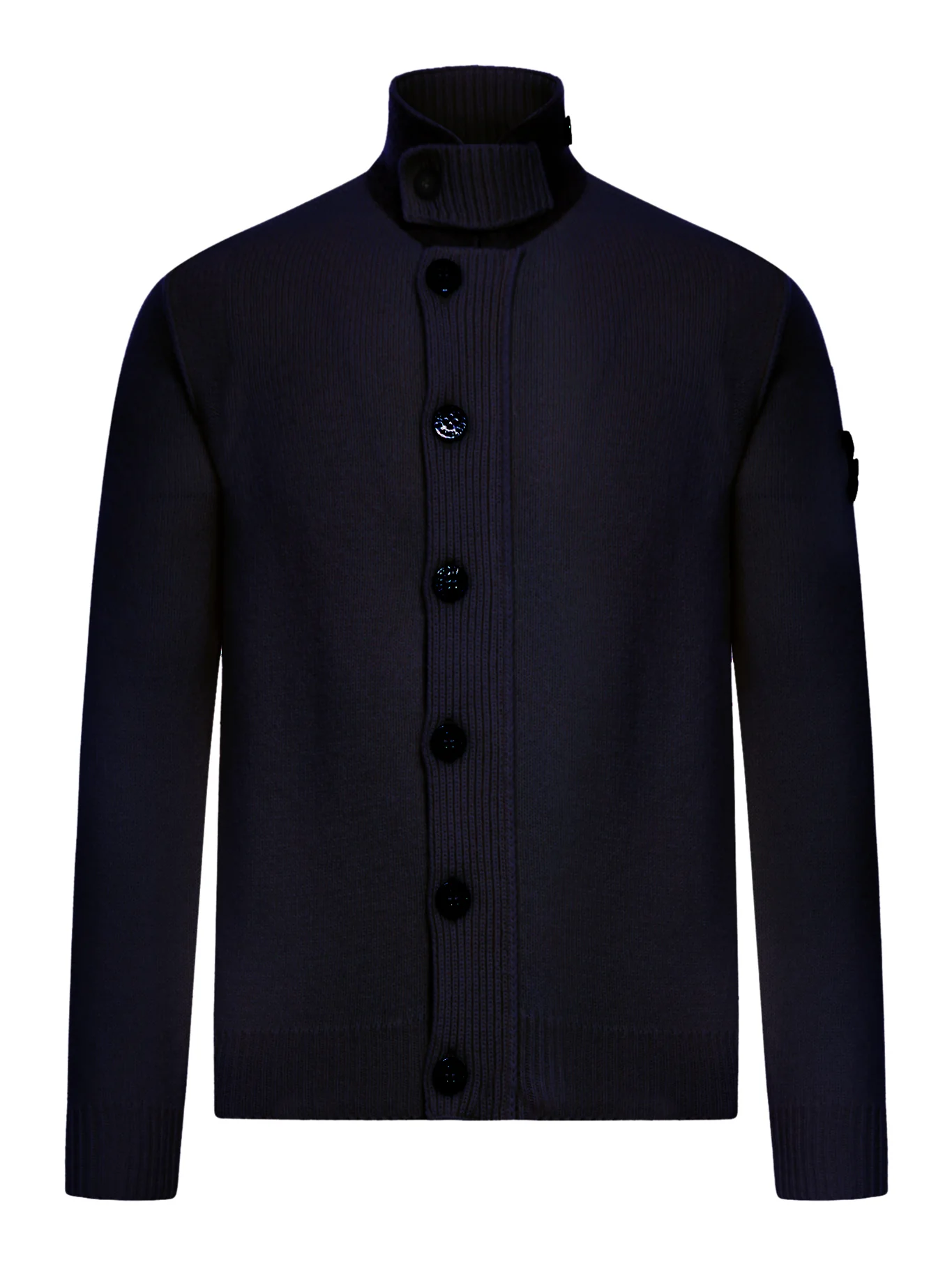 HIGH NECK WOOL CARDIGAN