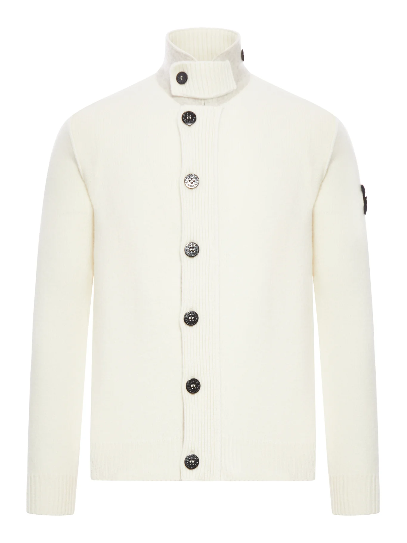 HIGH NECK WOOL CARDIGAN