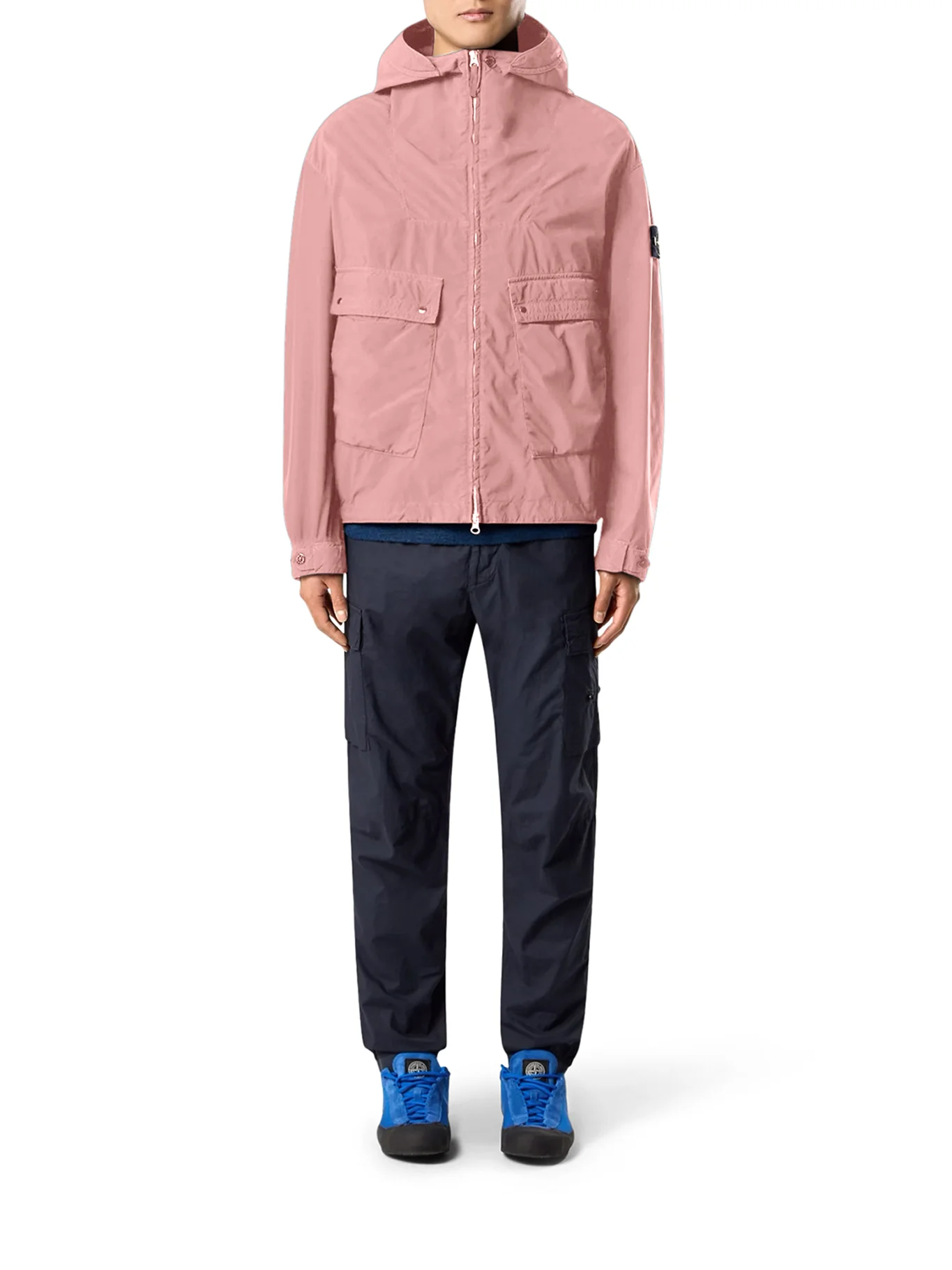 HOODED JACKET IN DROP-RESISTANT TECHNICAL FABRIC - Image 2