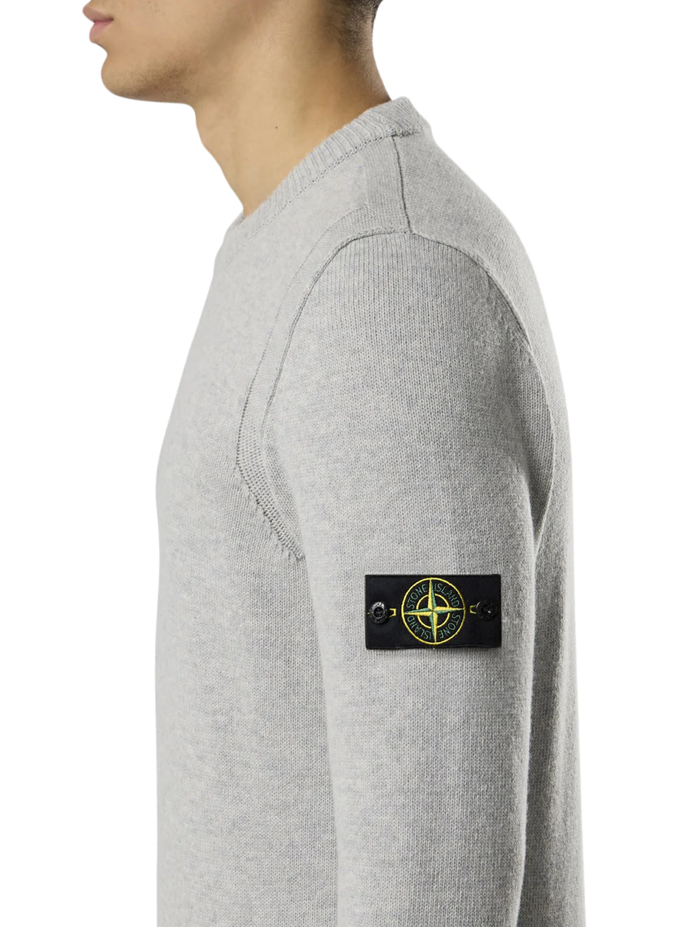 MELANGE EFFECT SWEATER WITH COMPASS LOGO - Image 4