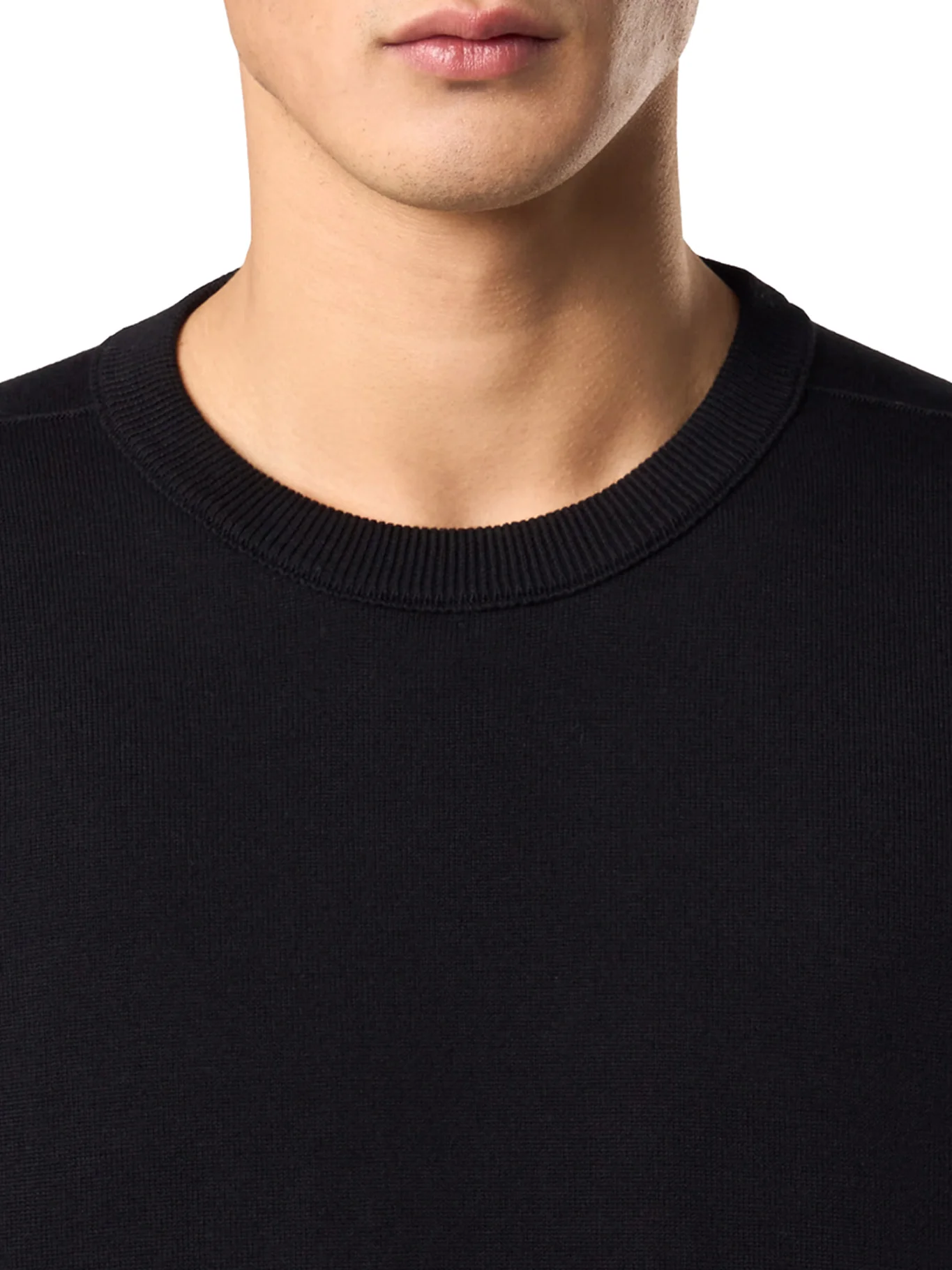 STONE ISLAND CREW NECK SWEATER WITH BADGE BLACK - Image 4