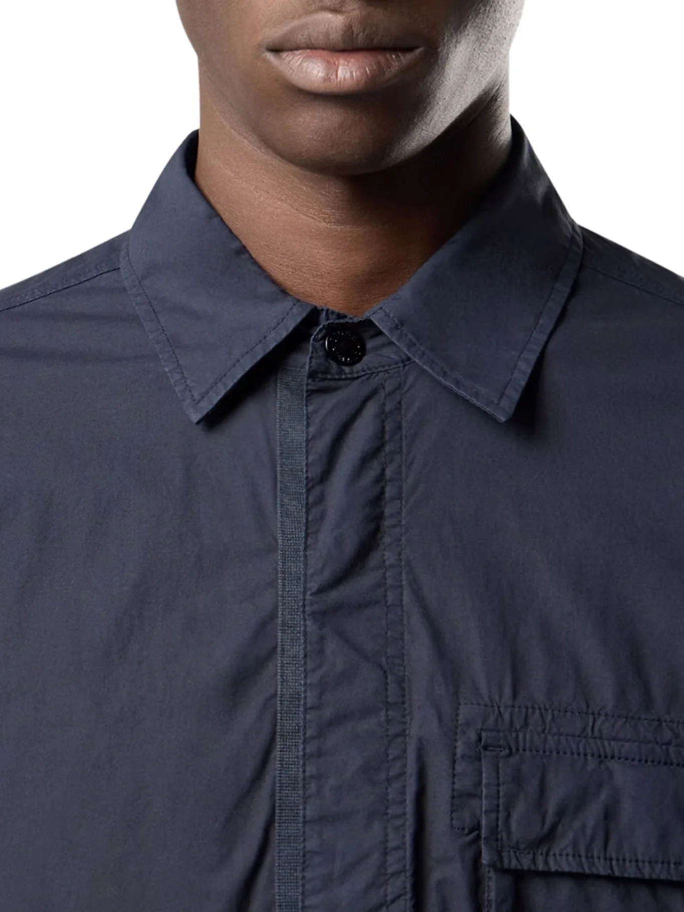 STRETCH COTTON CANVAS OVERSHIRT WITH FLAP POCKET ON THE CHEST - Image 5