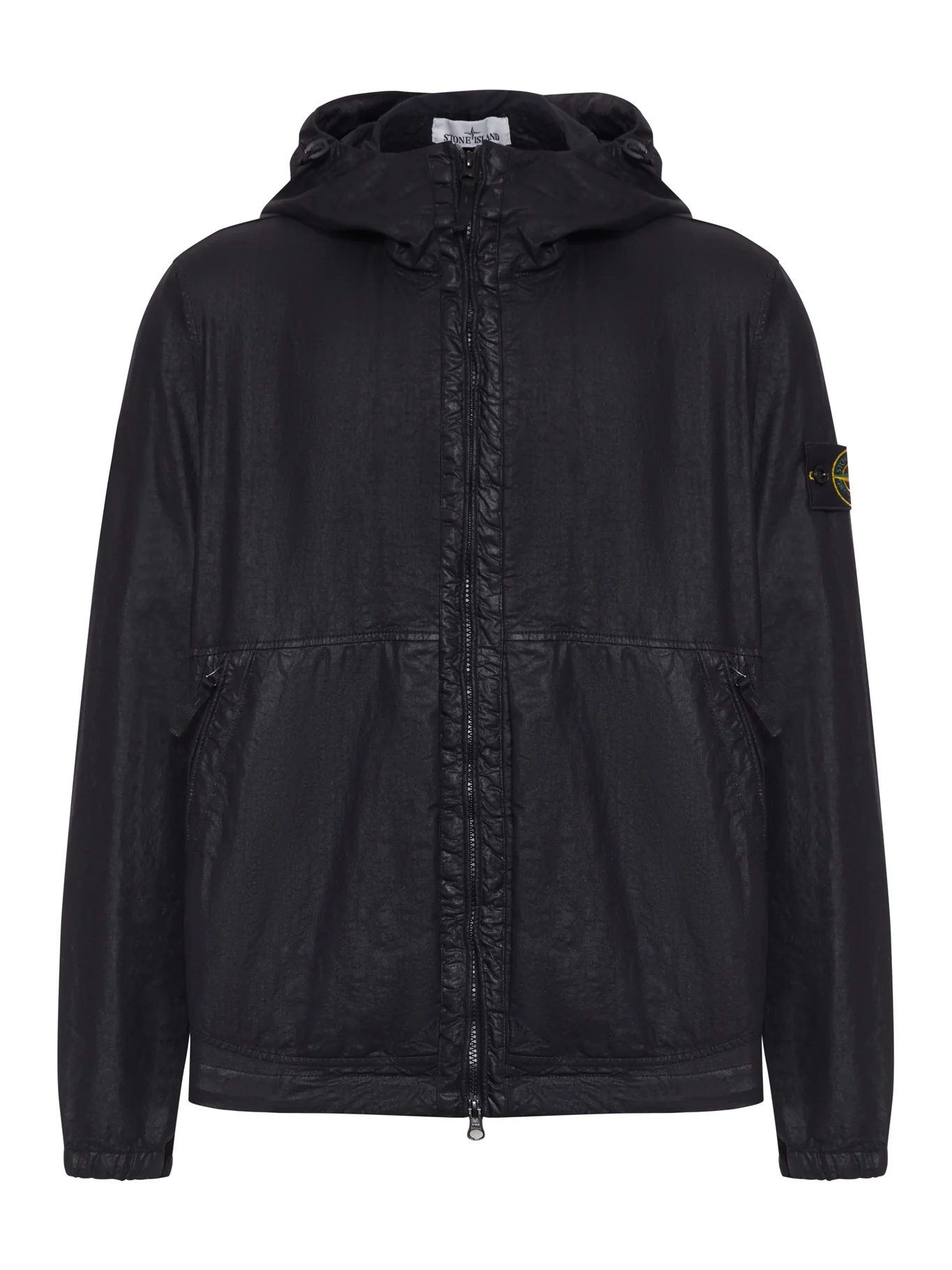 TECHNICAL FABRIC JACKET WITH HOOD AND ZIP