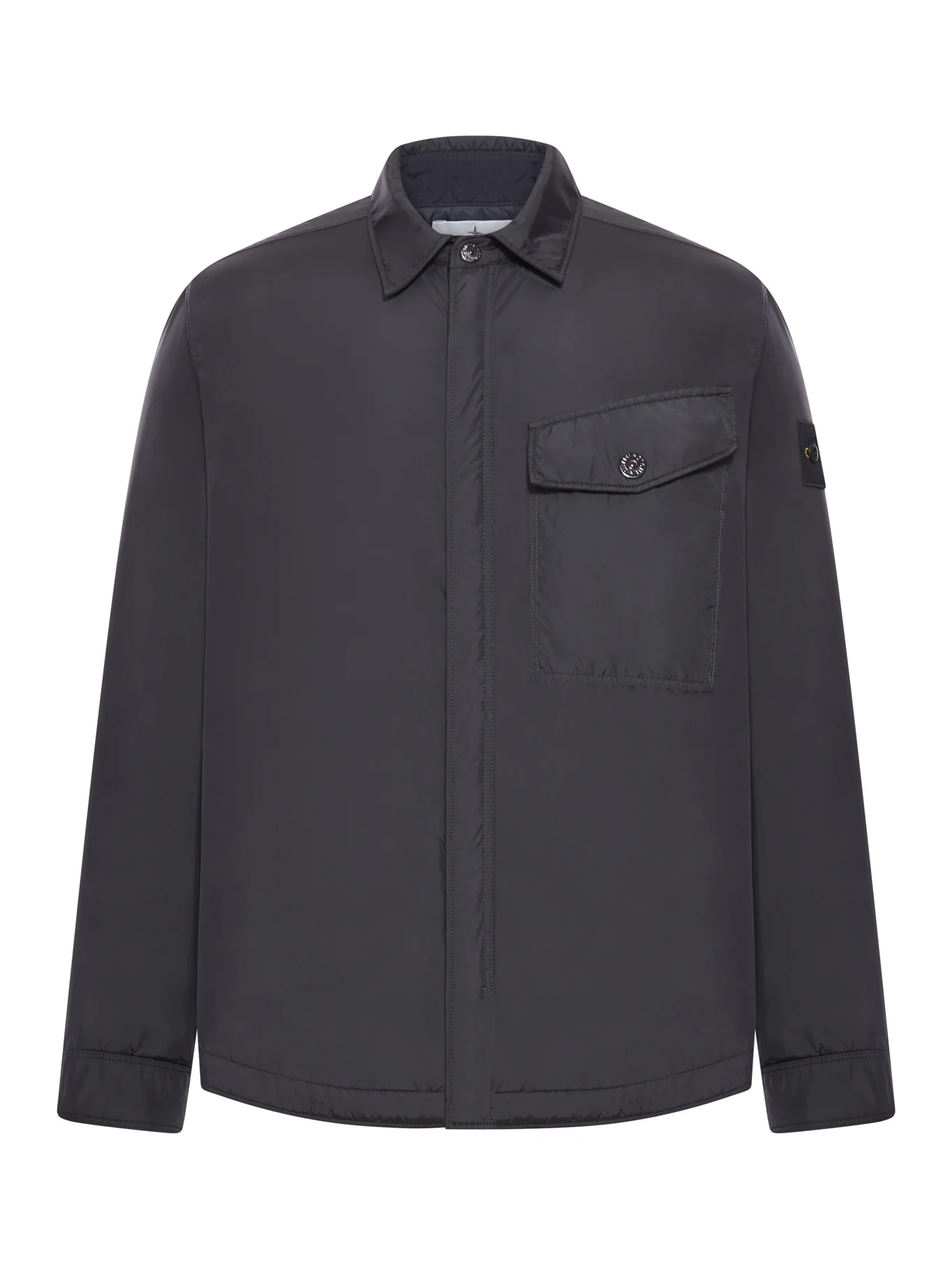 TECHNICAL FABRIC OVERSHIRT WITH STONE ISLAND BADGE