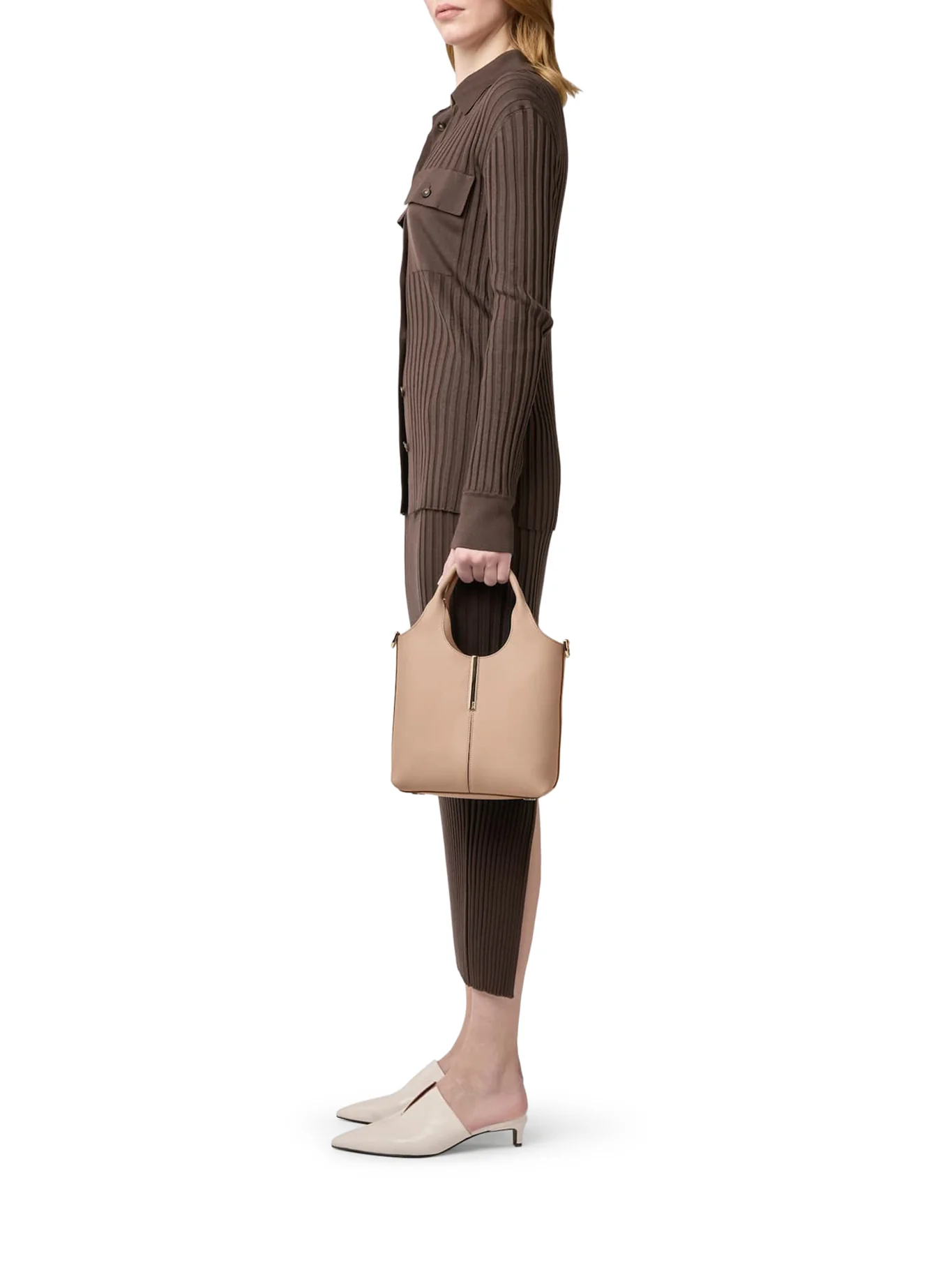 MINI LEATHER TOTE SHOPPING BAG - Image 2