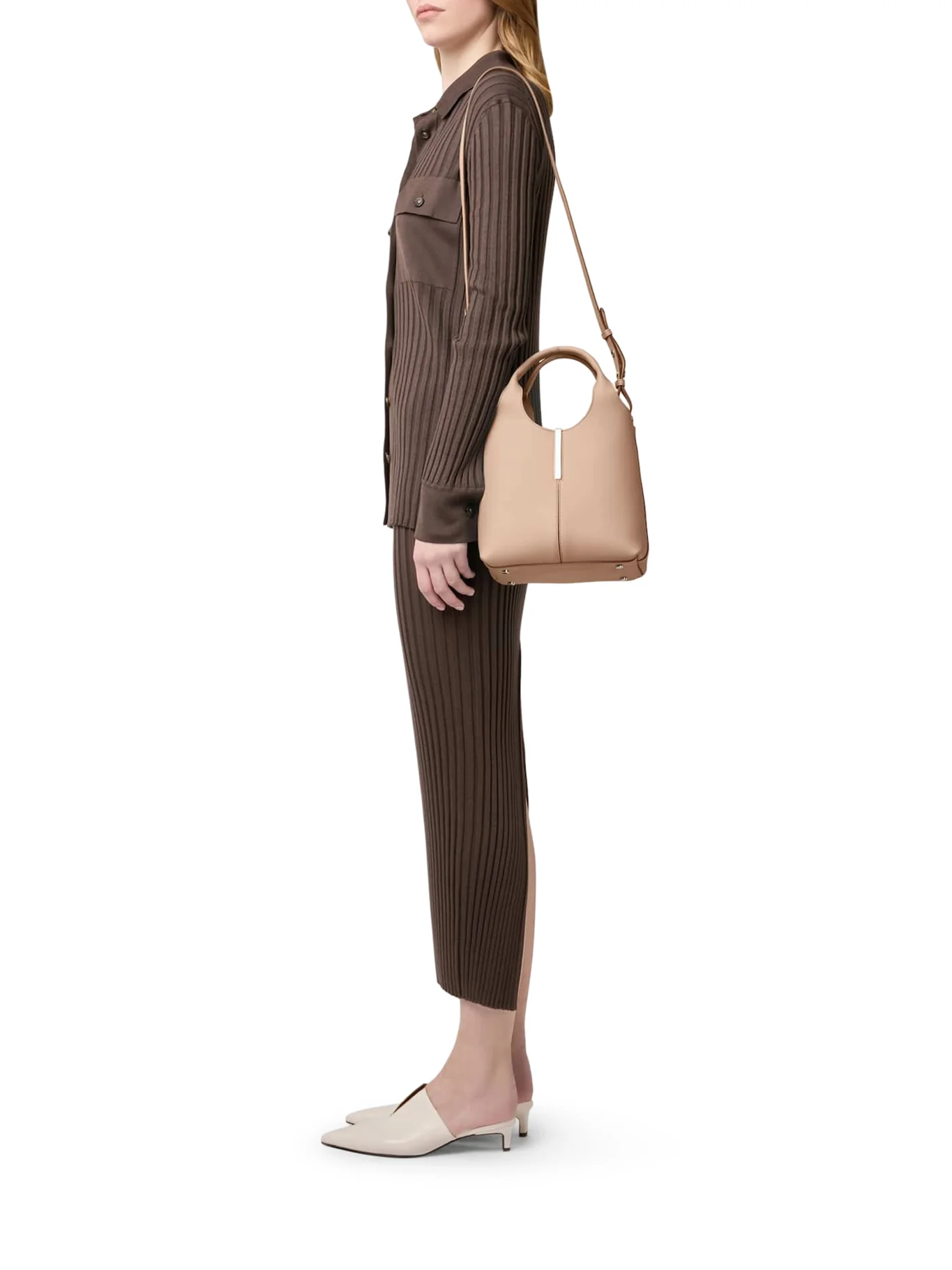 MINI LEATHER TOTE SHOPPING BAG - Image 3