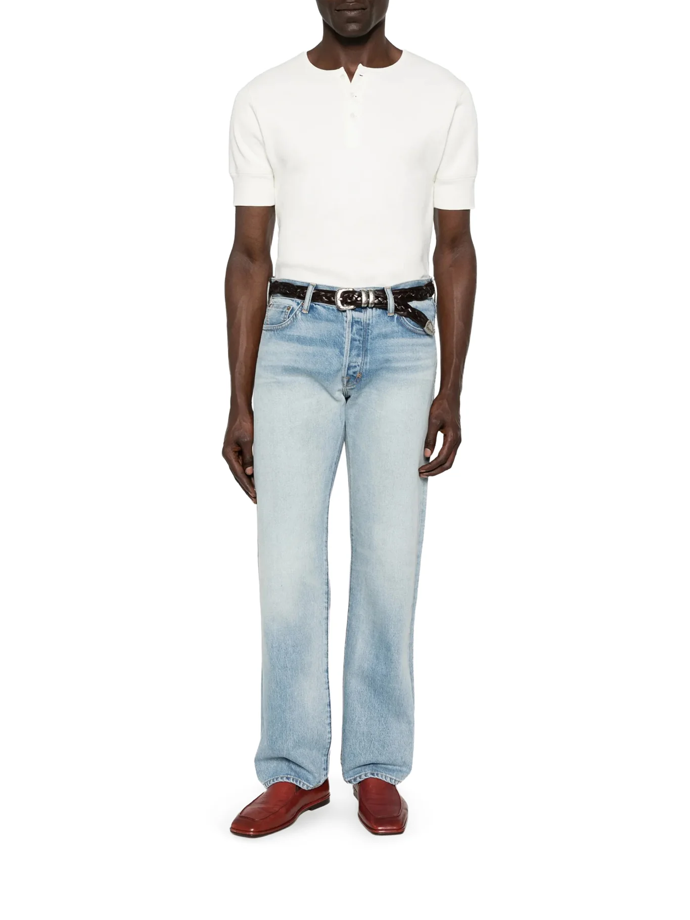 50`S BLUE STRAIGHT-FIT DENIM JEANS - Image 2