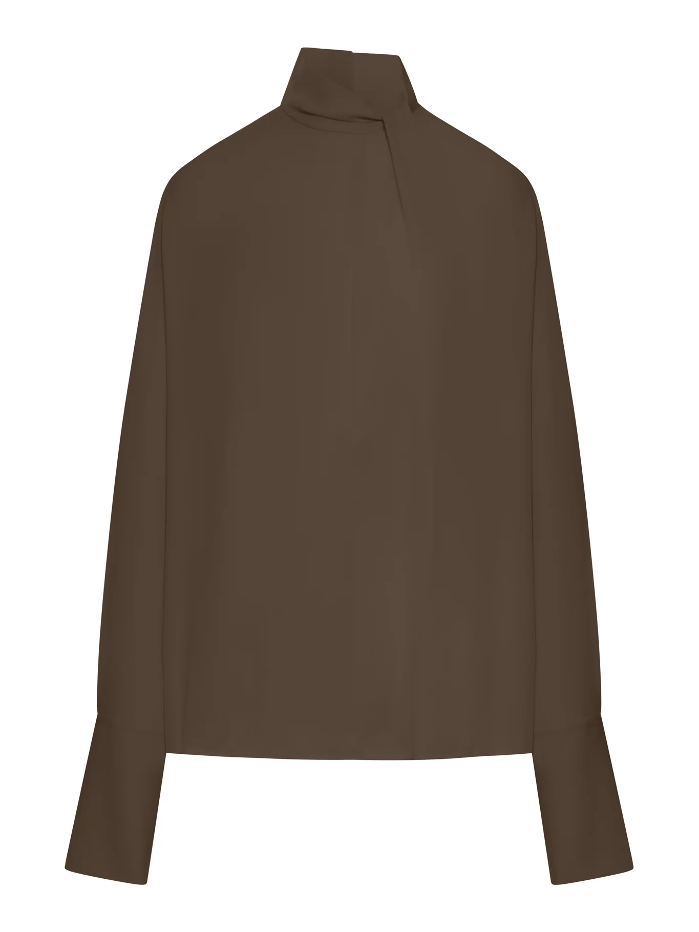 LONG-SLEEVED SILK GEORGETTE BLOUSE