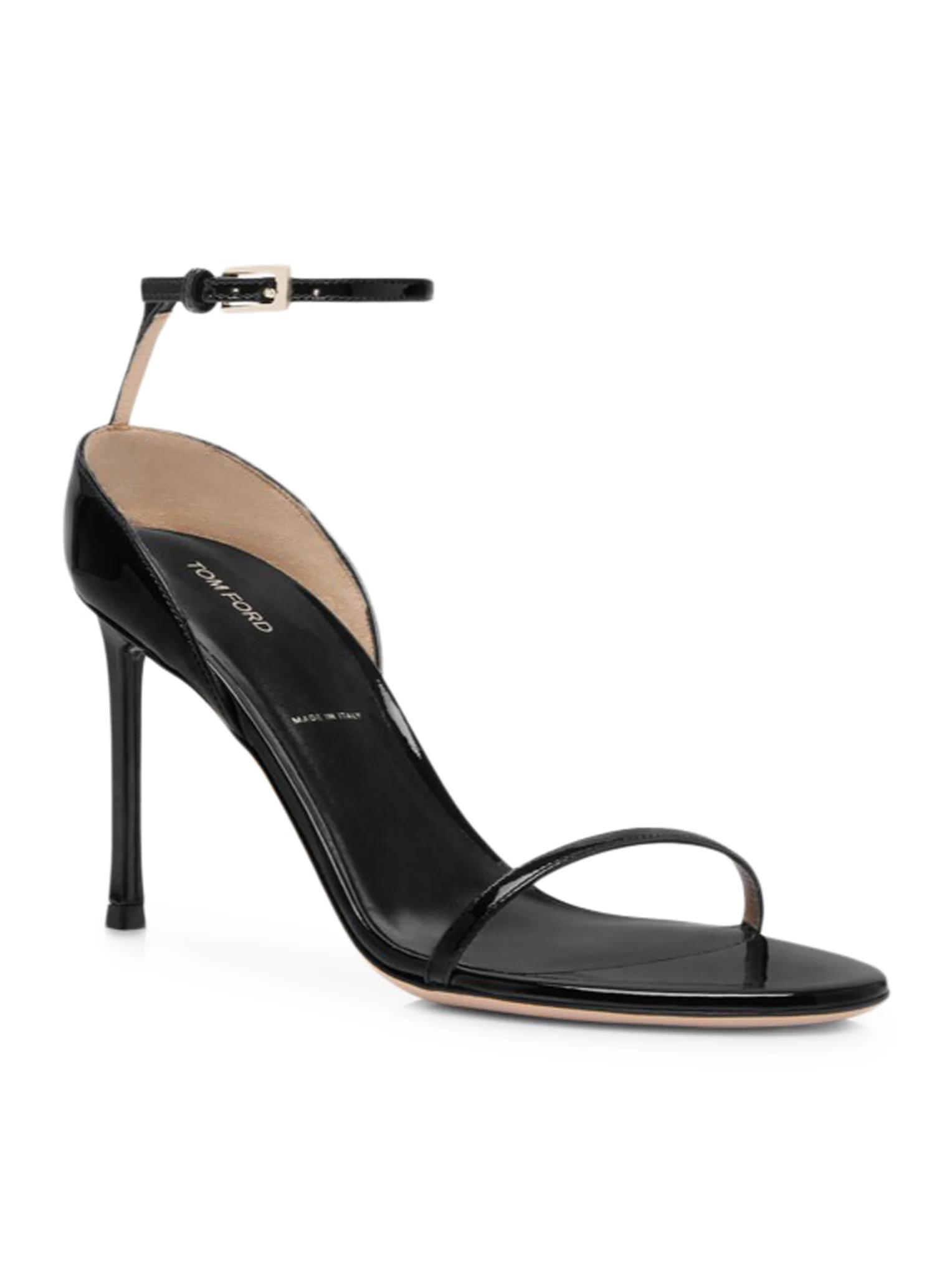 VERTIGO PATENT LEATHER SANDAL WITH ANKLE STRAP - Image 3