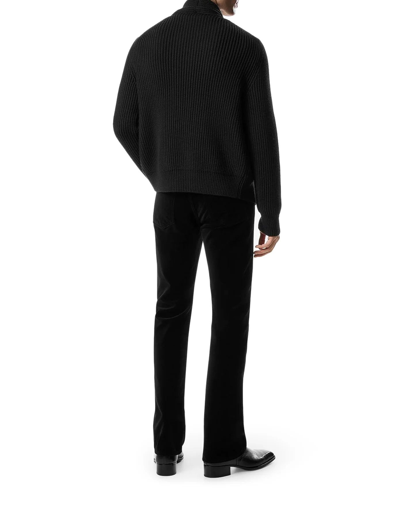 WOOL SILK SHAWL COLLAR CARDIGAN - Image 3