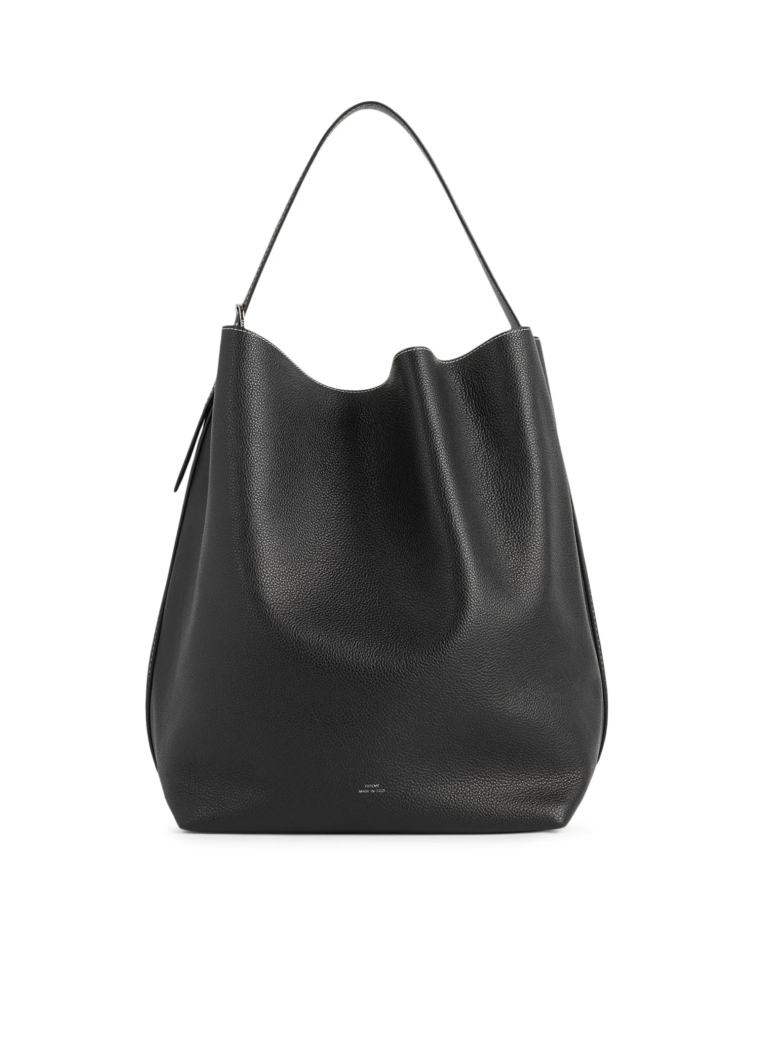 BELTED TOTE BAG IN HAMMERED CALFSKIN
