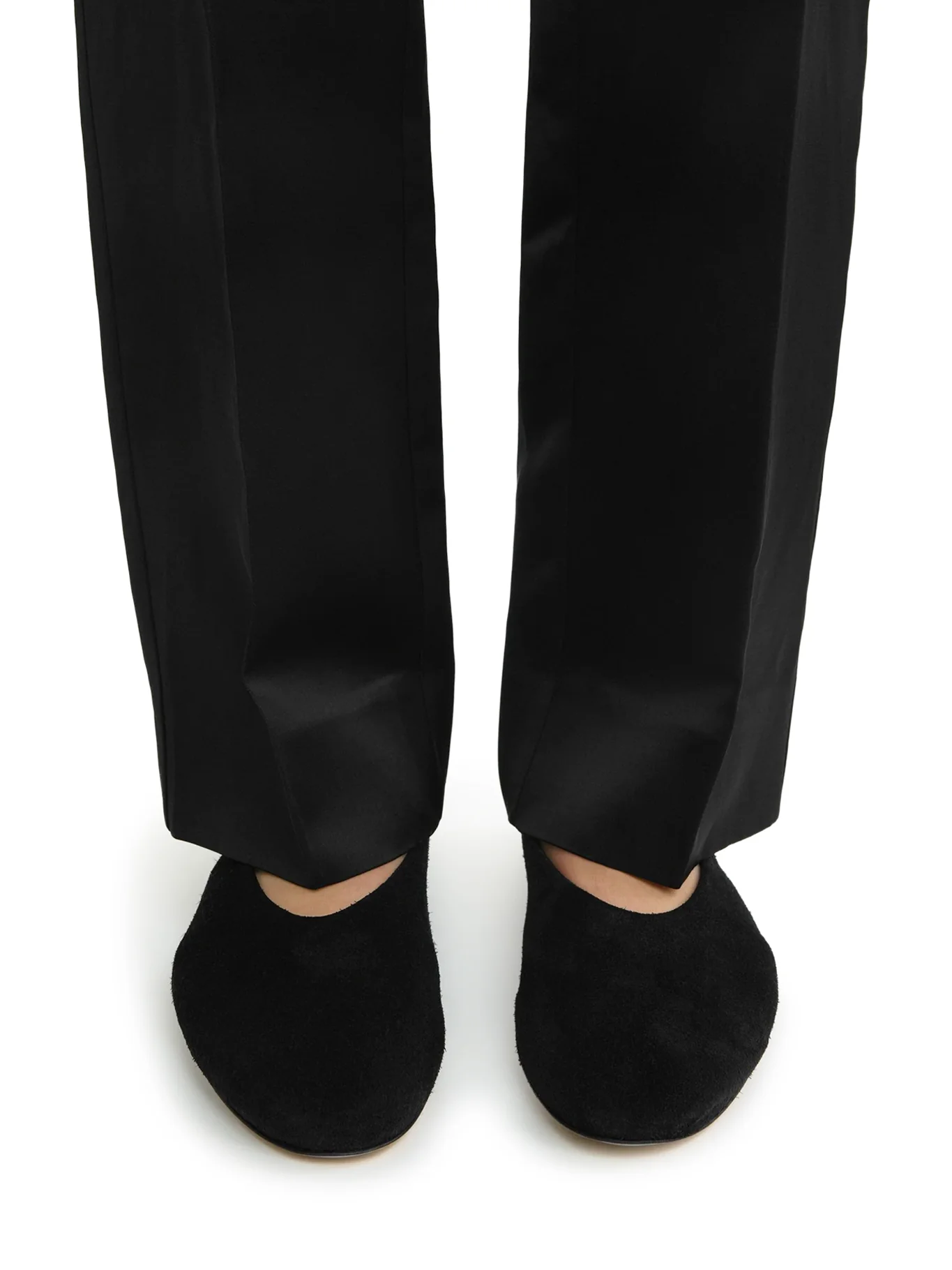 BLACK SUEDE BALLERINAS - Image 3