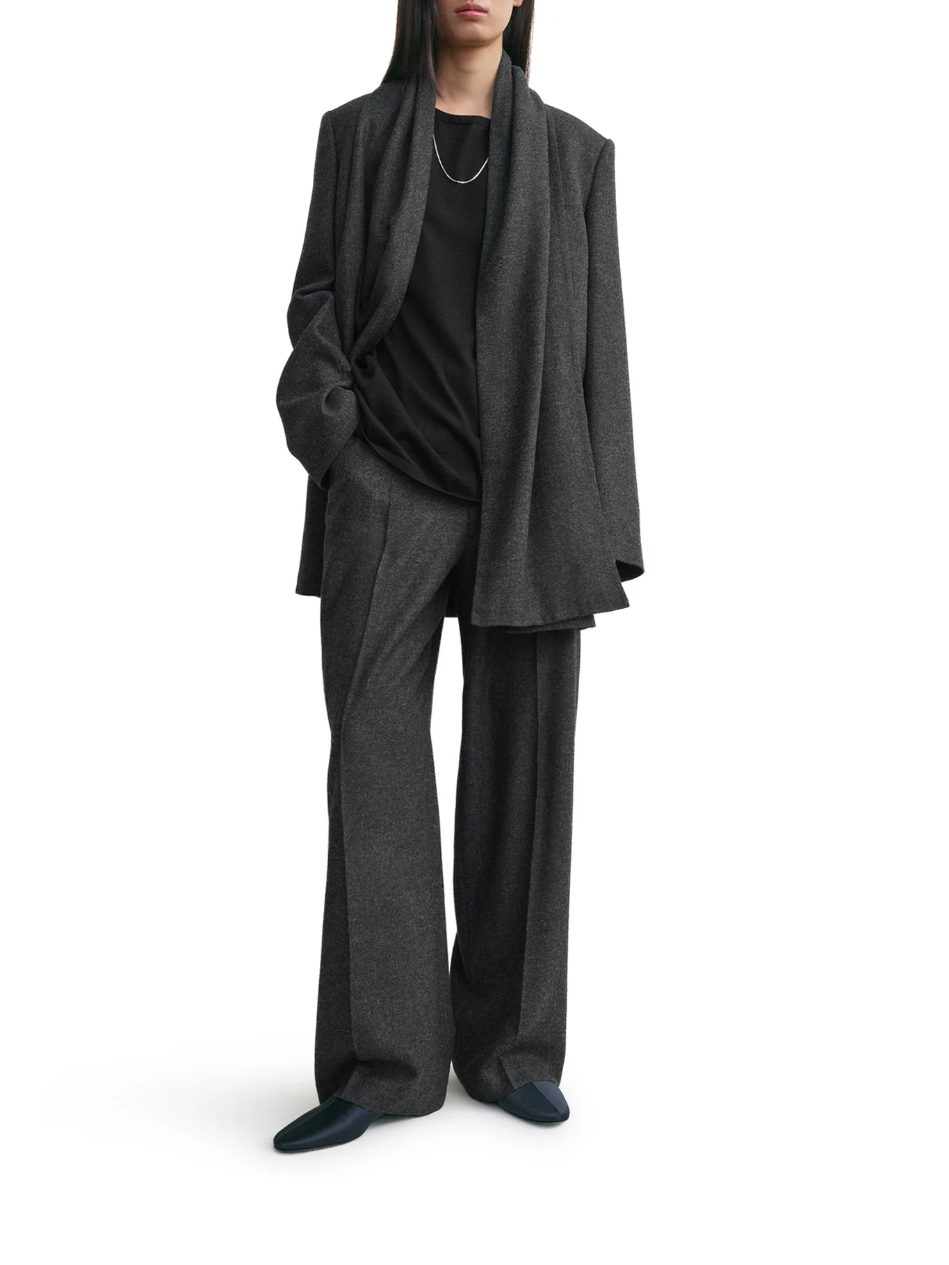 BLAZER WITH WOOL BLEND SCARF - Image 2