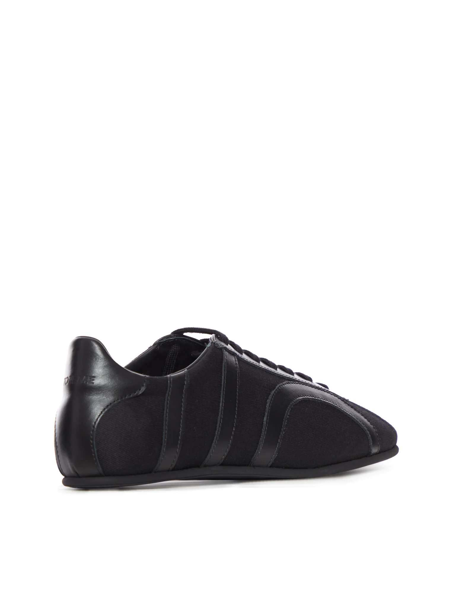 COTTON CANVAS SNEAKERS WITH LEATHER INSERTS - Image 3