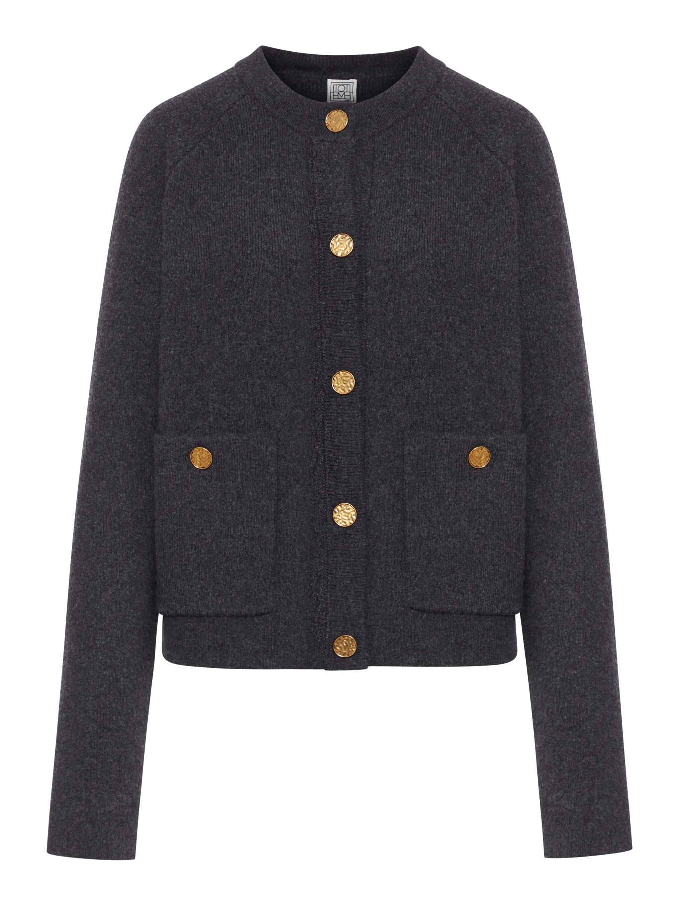 CARDIGAN WITH HAMMERED BUTTONS
