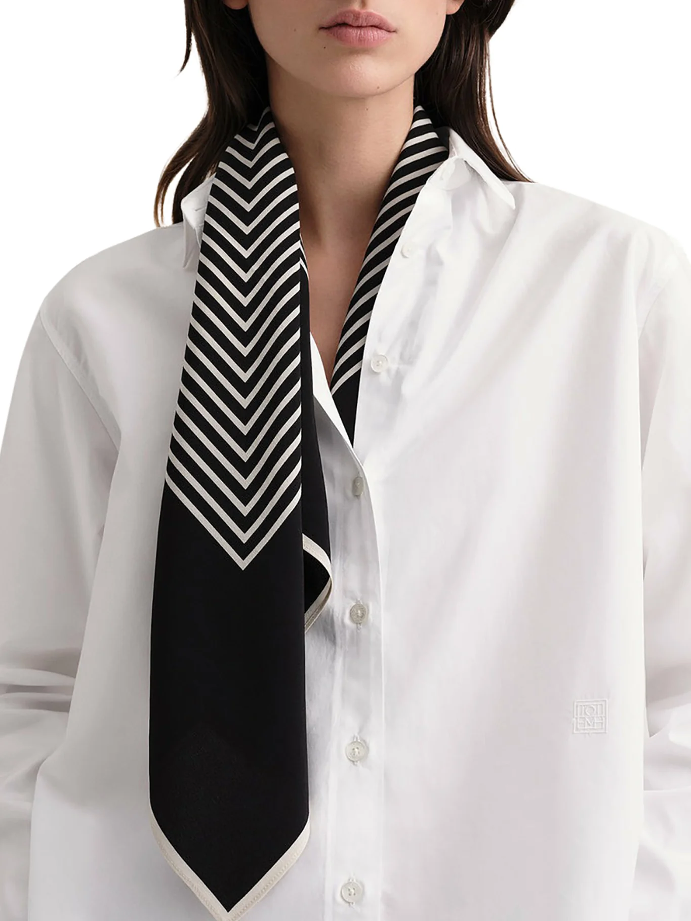 SILK SCARF WITH MONOGRAM - Image 3