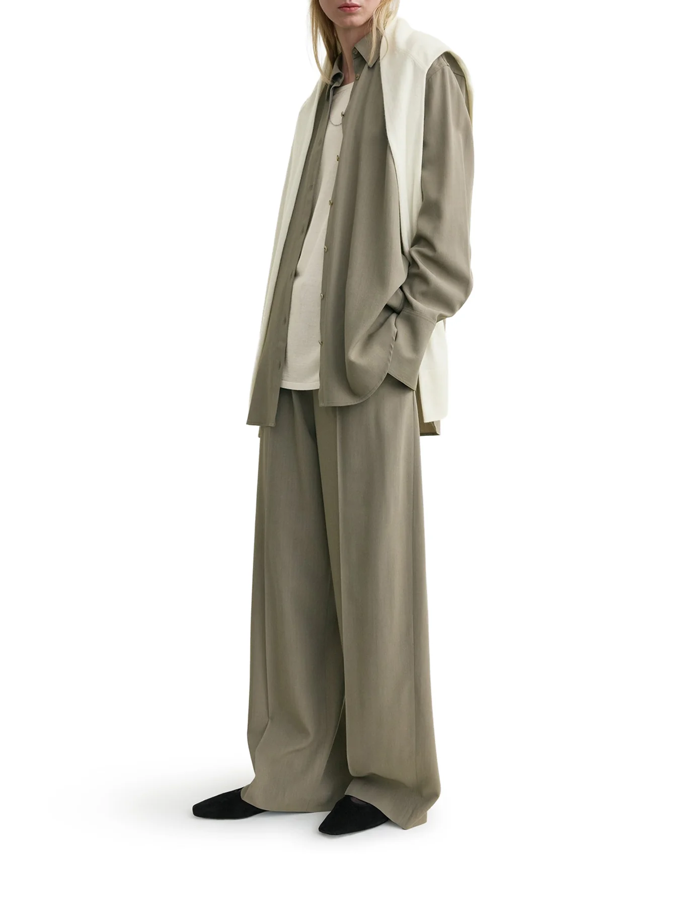 CLASSIC WOOL BLEND TUXEDO SHIRT - Image 5
