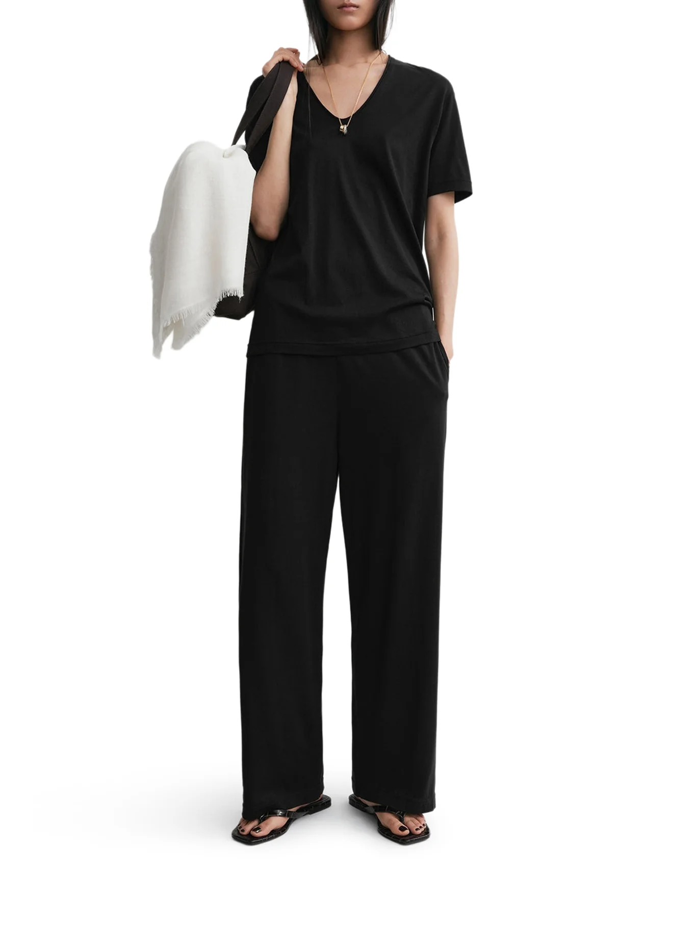 COTTON AND SILK T-SHIRT - Image 2