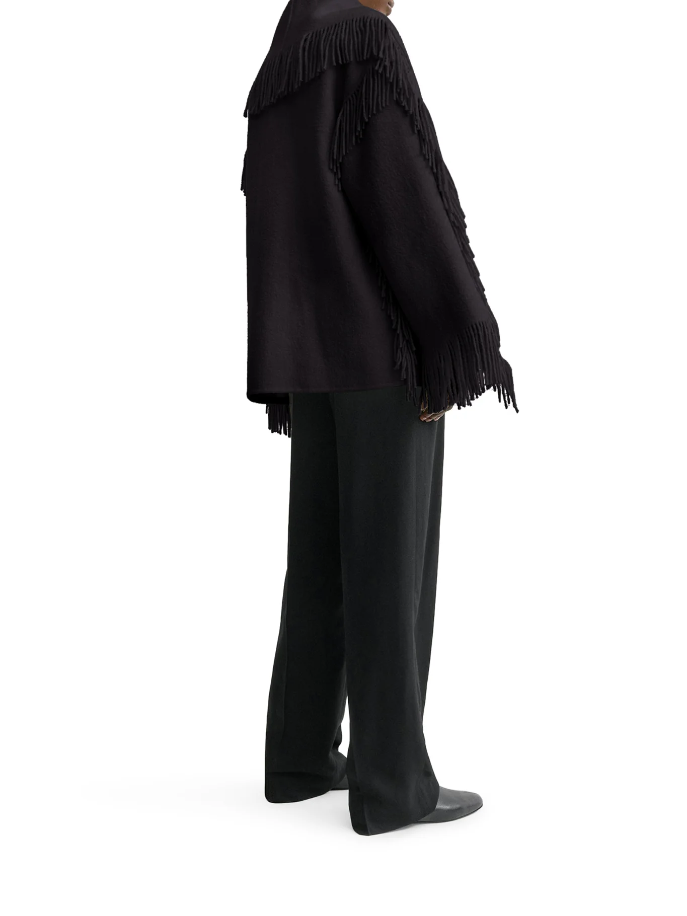 JACKET WITH FRINGED SCARF - Image 3