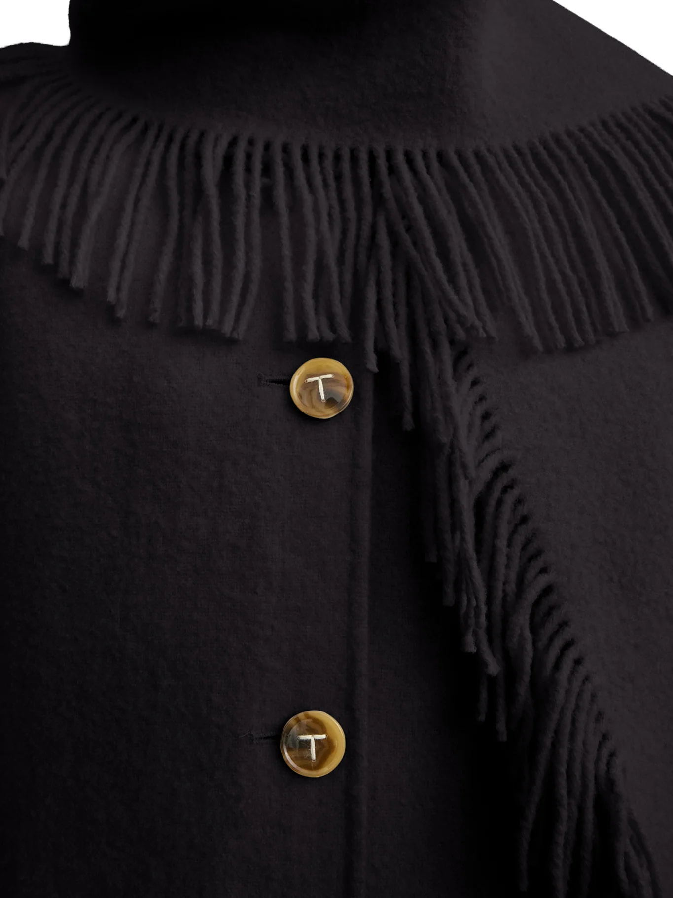 JACKET WITH FRINGED SCARF - Image 5