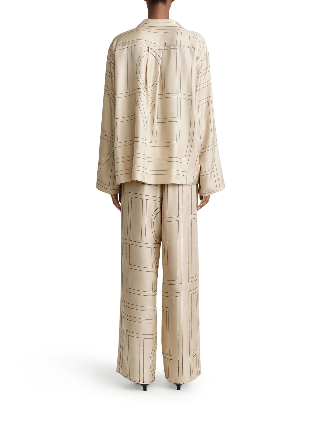 SILK TROUSERS WITH MONOGRAM - Image 4