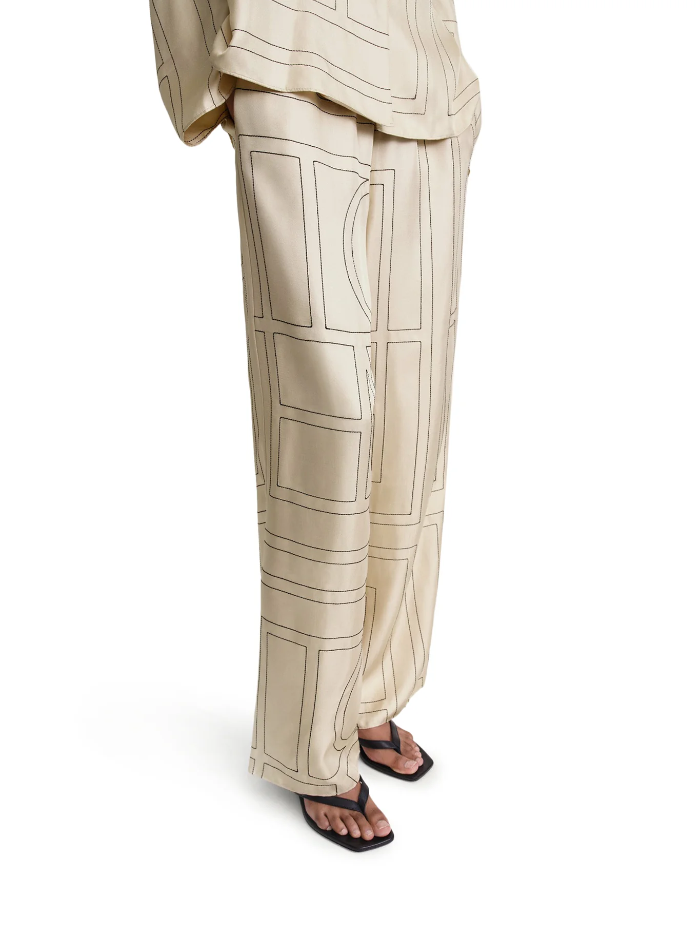 SILK TROUSERS WITH MONOGRAM - Image 5