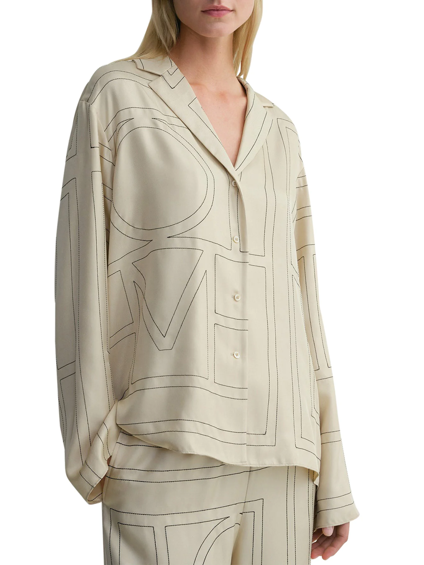 SILK SHIRT WITH MONOGRAM - Image 4
