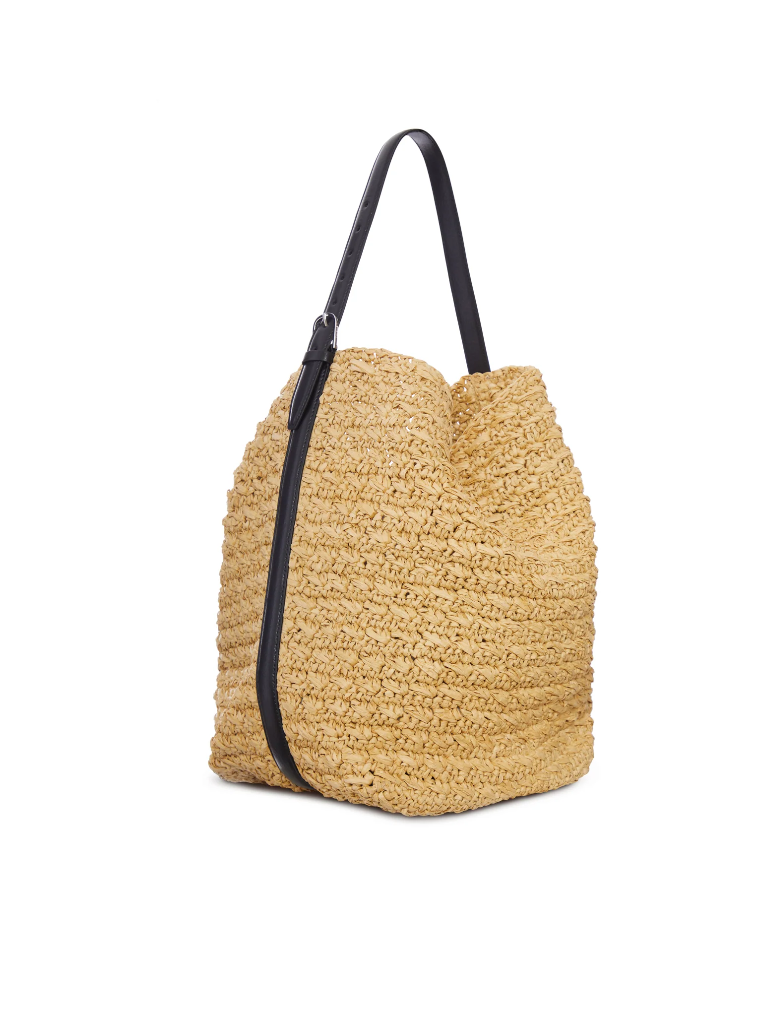 RAFFIA TOTE BAG WITH BELT - Image 2