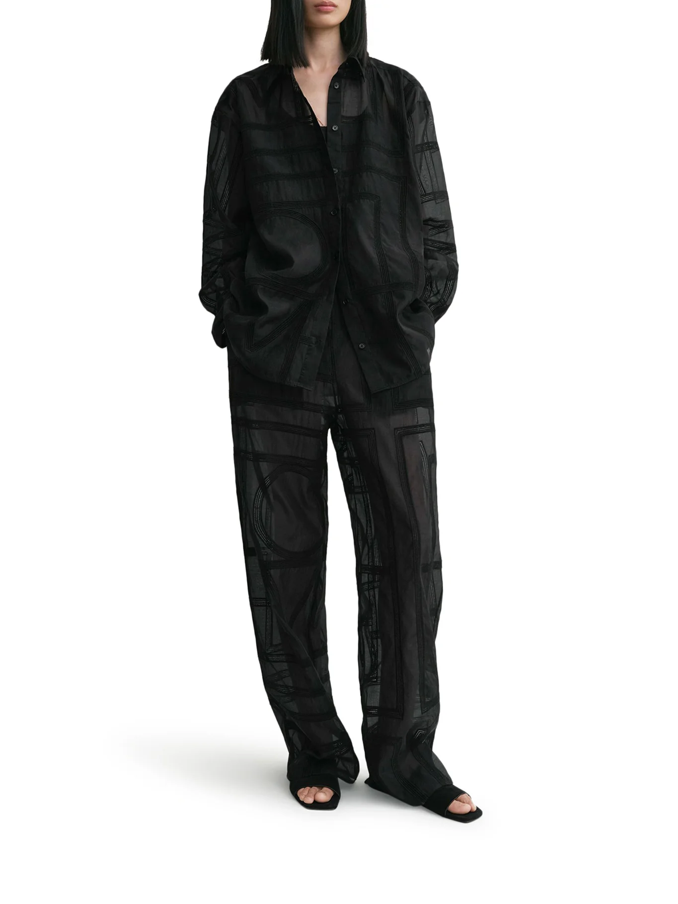 SILK SHIRT WITH MONOGRAM - Image 2