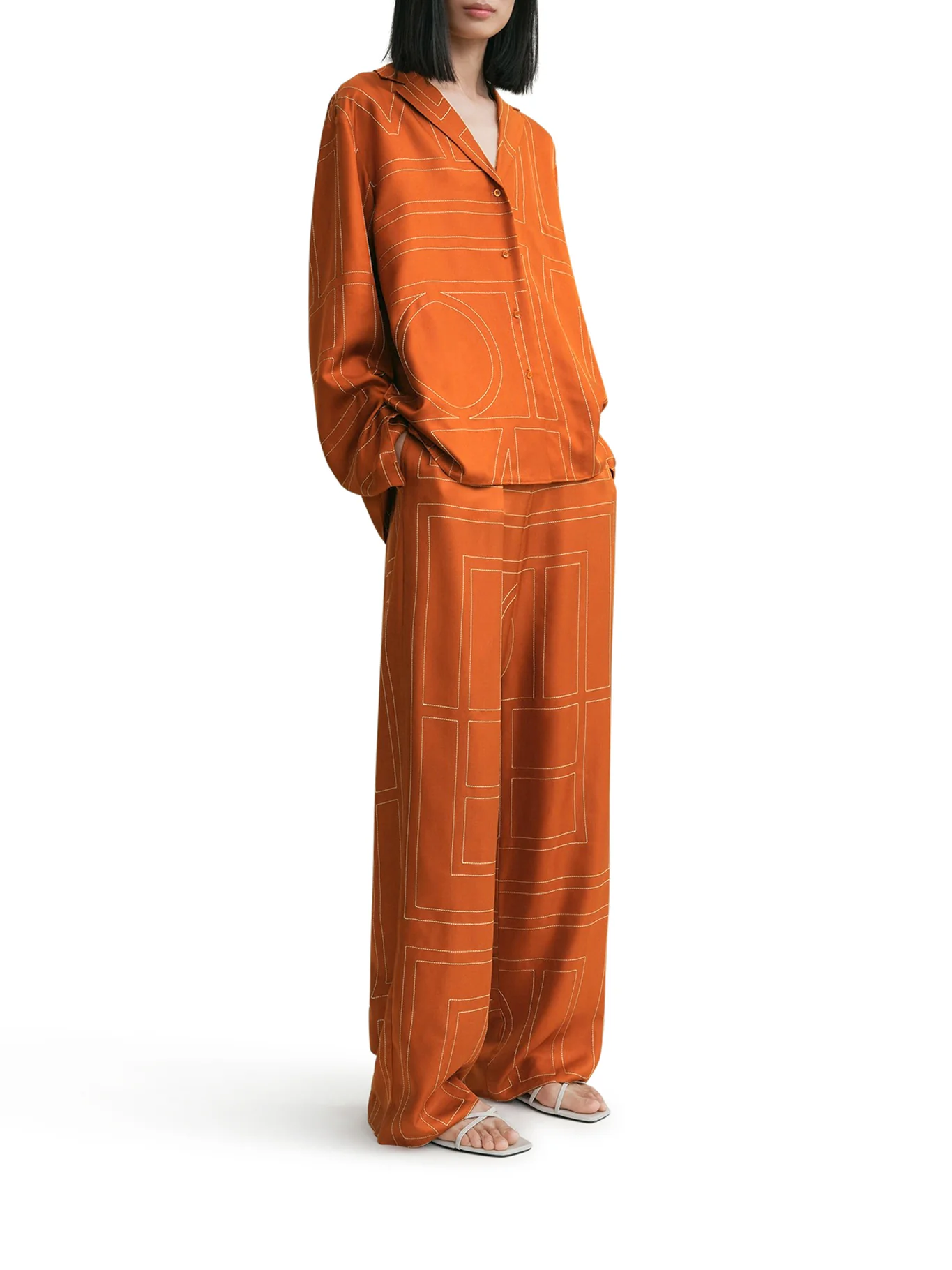 SILK SHIRT WITH MONOGRAM - Image 2