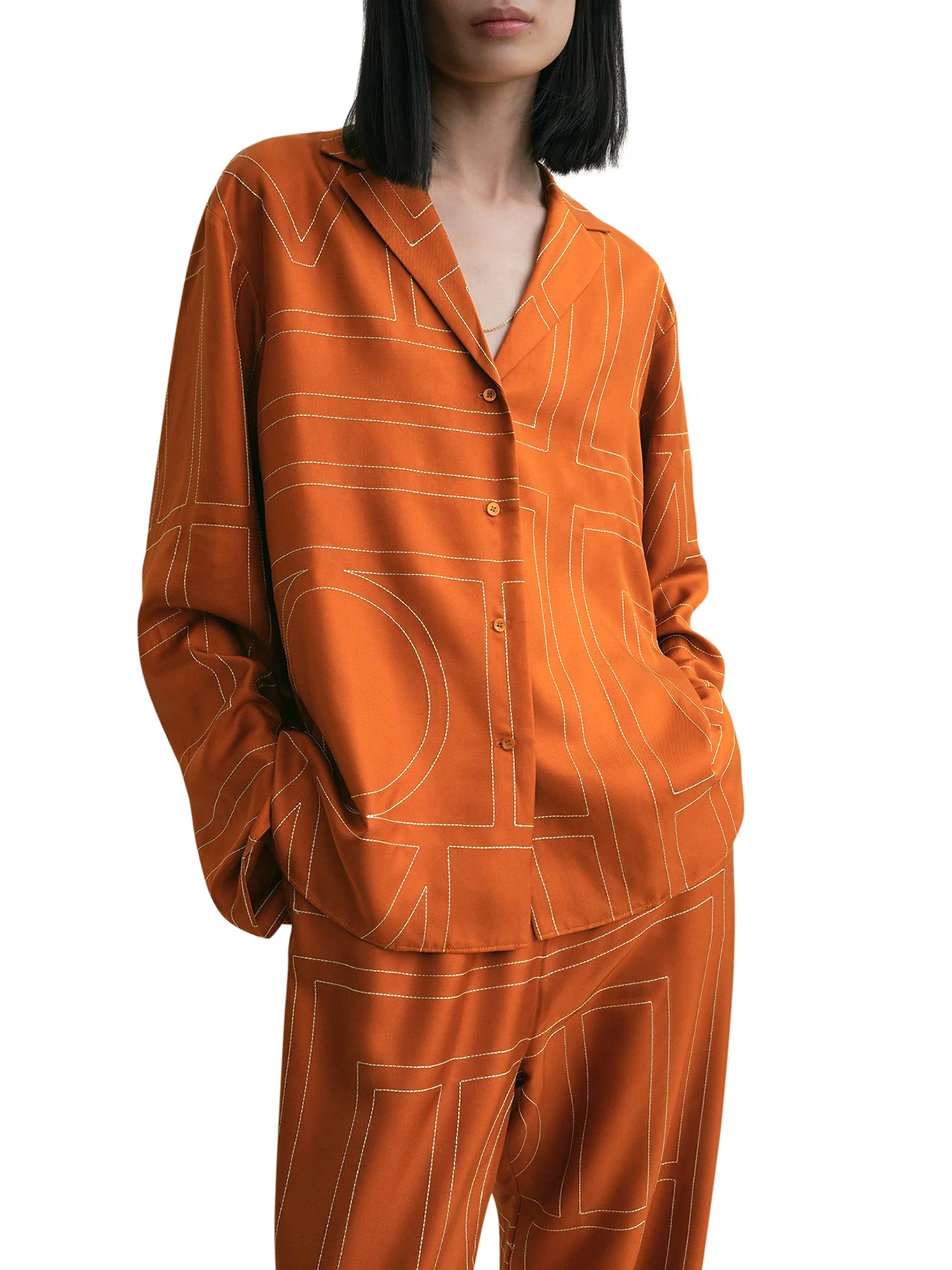 SILK SHIRT WITH MONOGRAM - Image 3