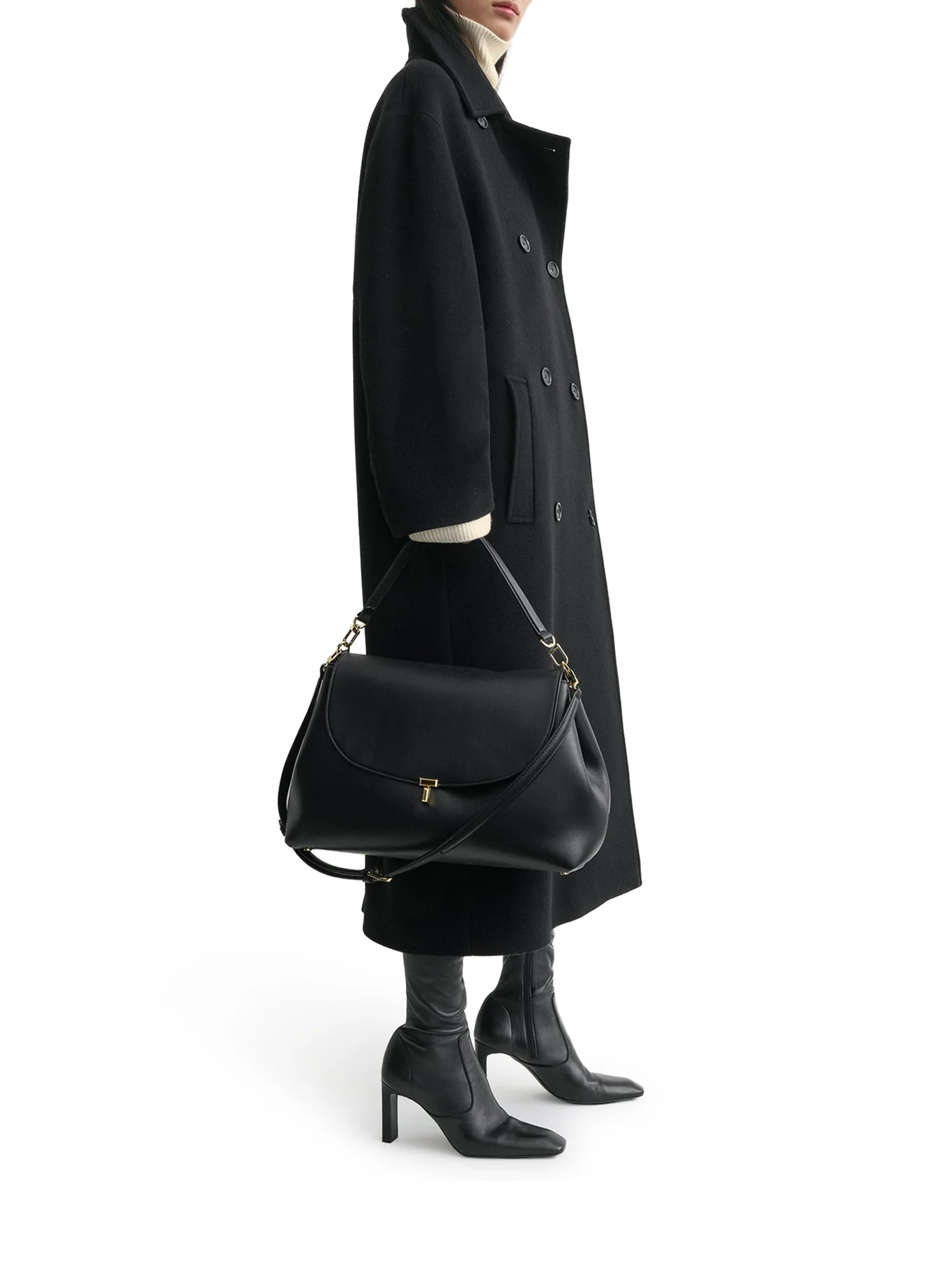 T-LOCK LEATHER SHOULDER BAG - Image 2