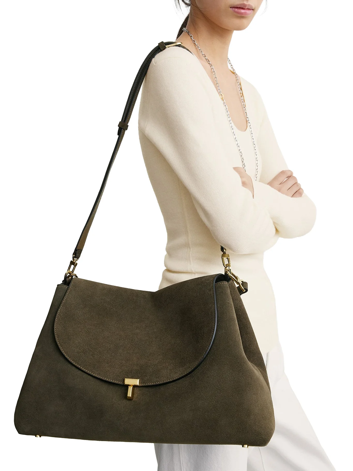 T-LOCK SUEDE BAG - Image 3