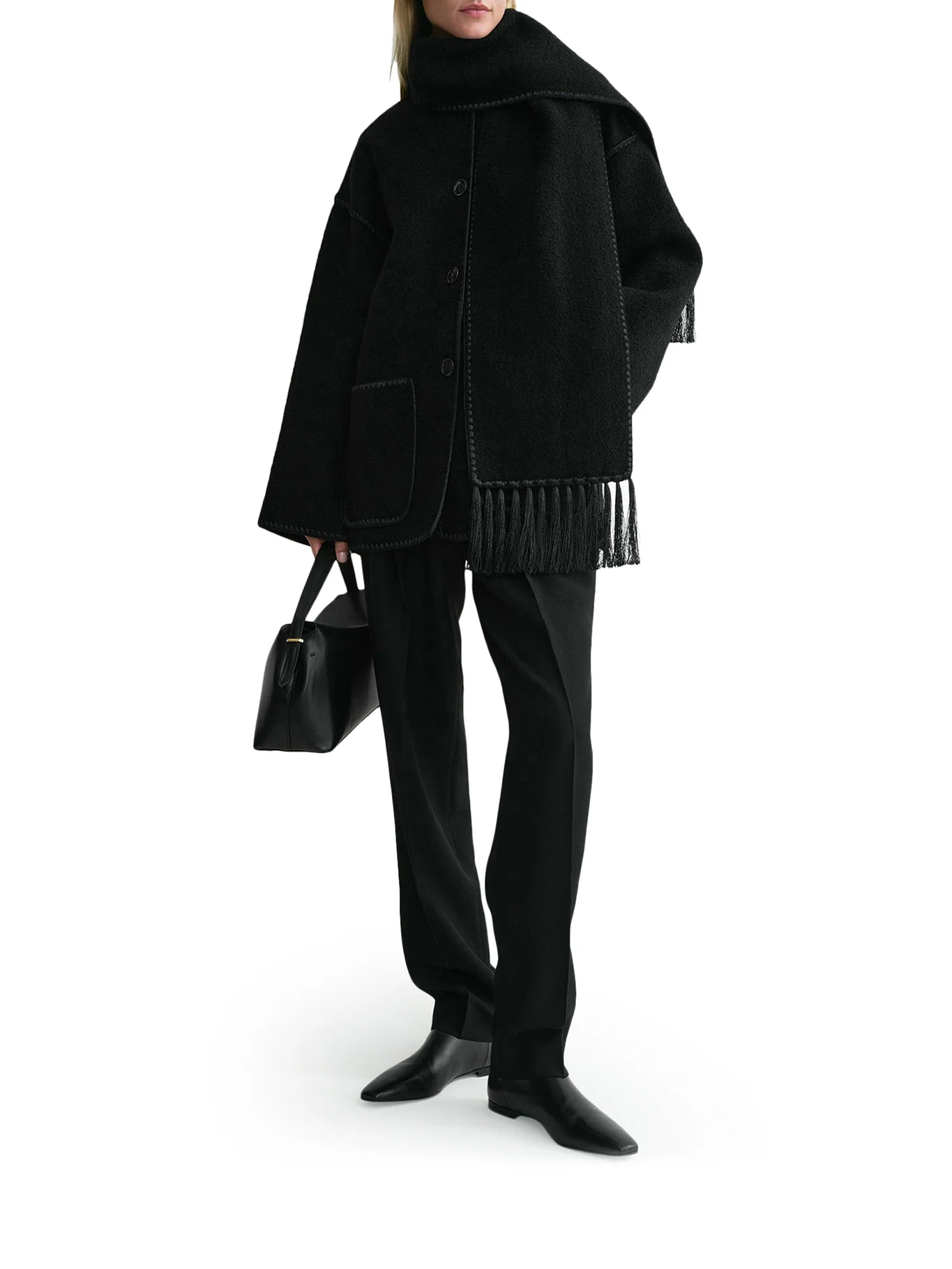 WOOL JACKET WITH SCARF - Image 2
